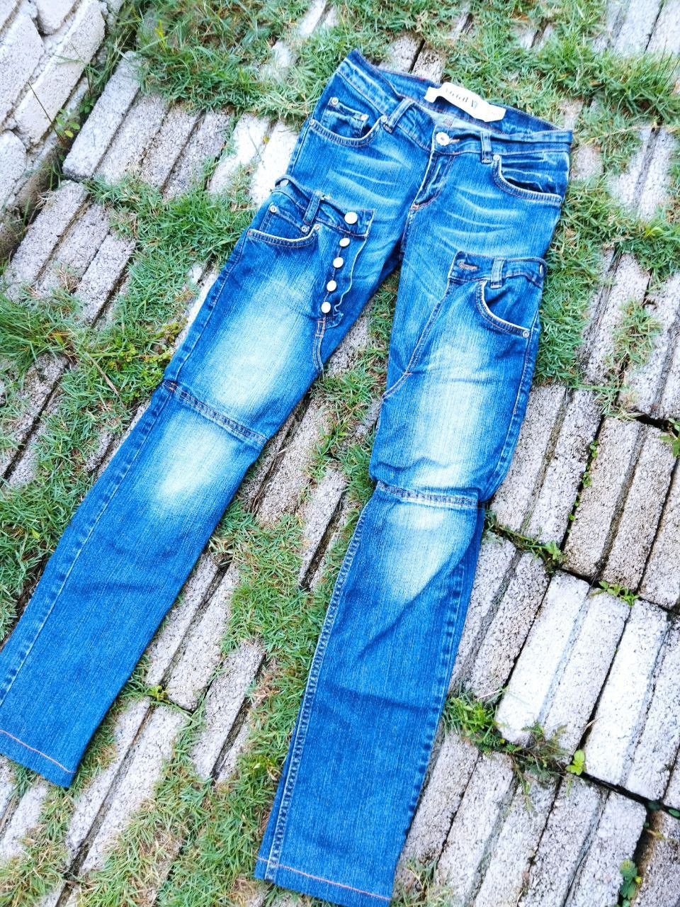 Japanese Brand Vintage Waggon Japan Made For Punk Double Waist Jeans Size 26" / US 2 / IT 38 - 9 Thumbnail