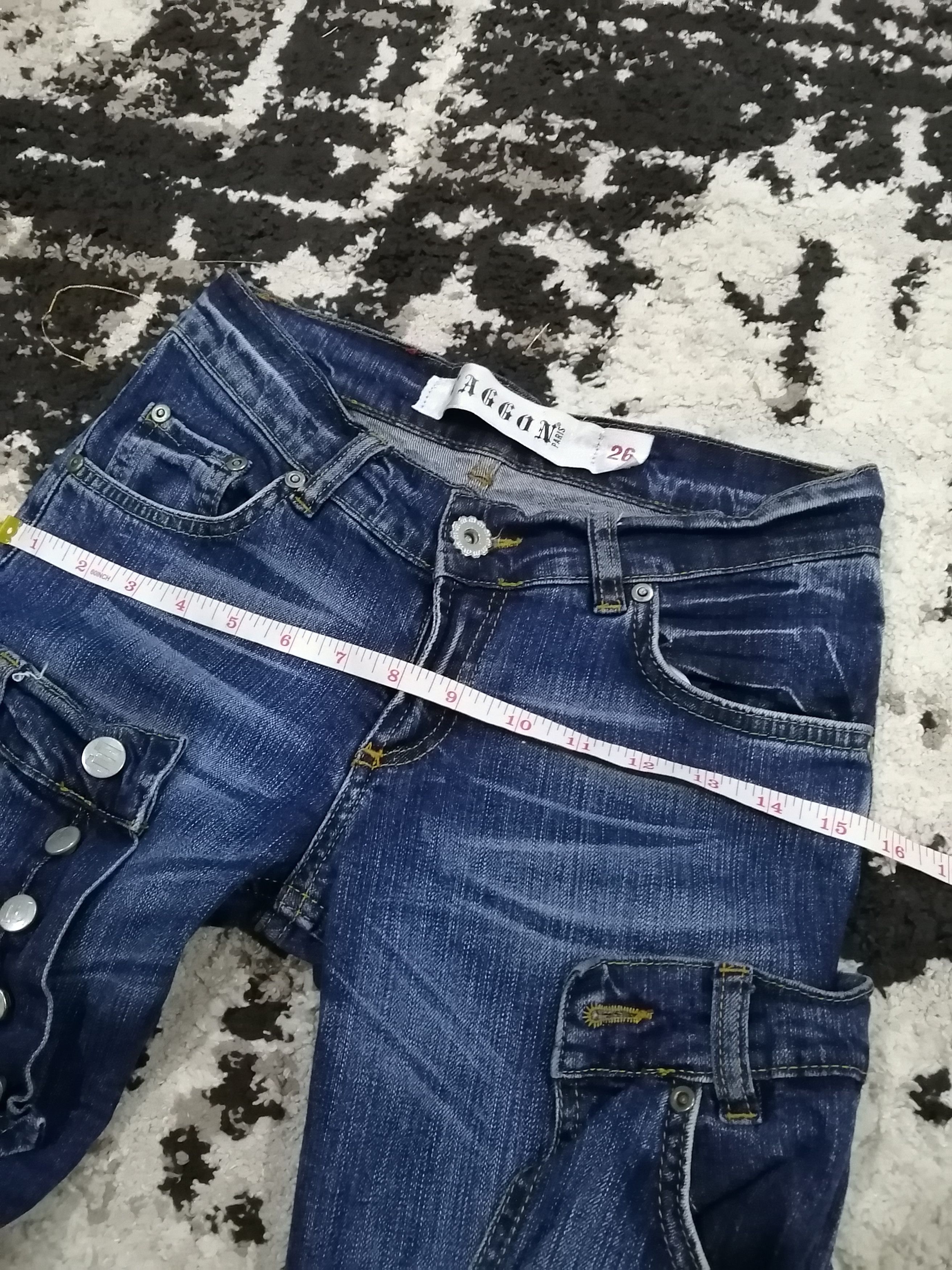 Japanese Brand Vintage Waggon Japan Made For Punk Double Waist Jeans Size 26" / US 2 / IT 38 - 15 Thumbnail