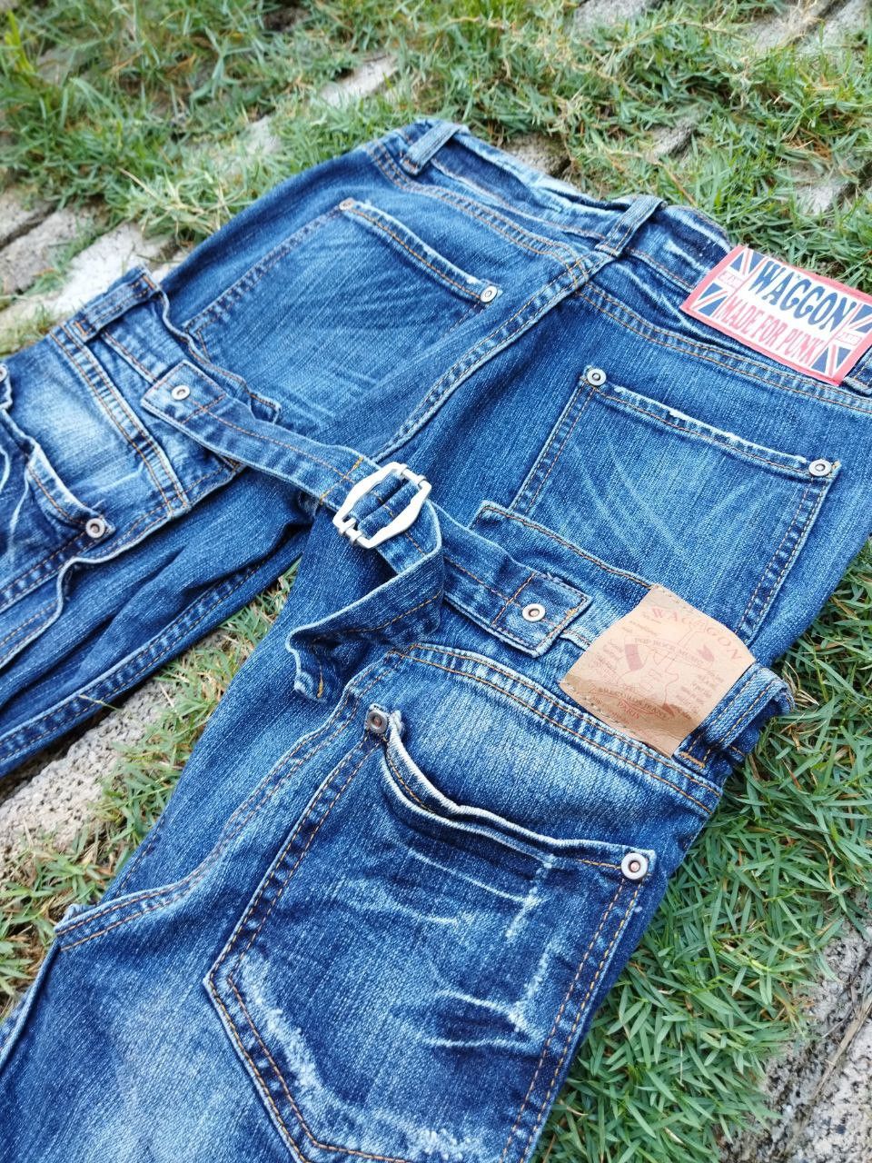 Japanese Brand Vintage Waggon Japan Made For Punk Double Waist Jeans Size 26" / US 2 / IT 38 - 5 Thumbnail