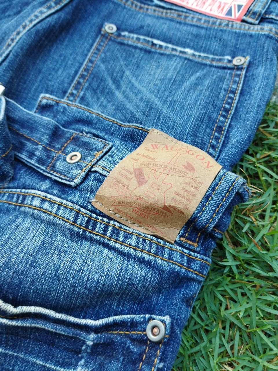 Japanese Brand Vintage Waggon Japan Made For Punk Double Waist Jeans Size 26" / US 2 / IT 38 - 6 Thumbnail
