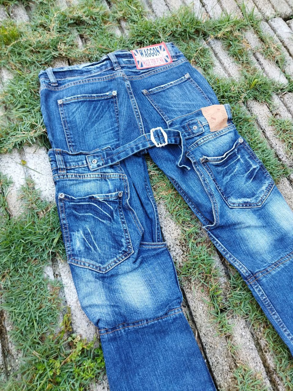 Japanese Brand Vintage Waggon Japan Made For Punk Double Waist Jeans Size 26" / US 2 / IT 38 - 4 Thumbnail