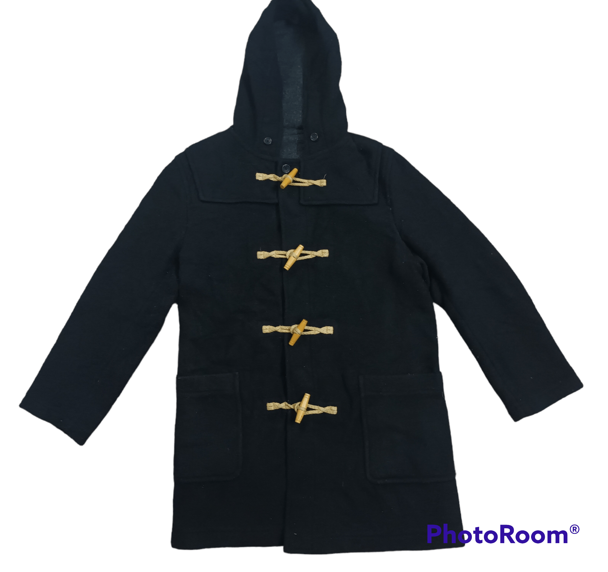 image of Uniqlo Hoodie Duffle Coat / Jacket in Black, Men's (Size Large)