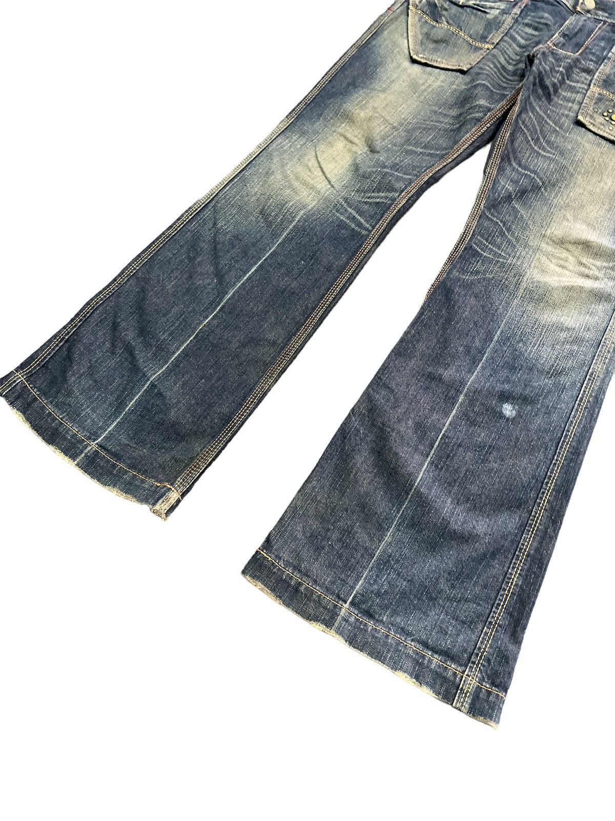 Japanese Brand × Vintage FLARED💥 LIBERTO BUSH PANT STUDDED DISTRESSED DENIM PANT Size US 32 / EU 48 - 6 Thumbnail