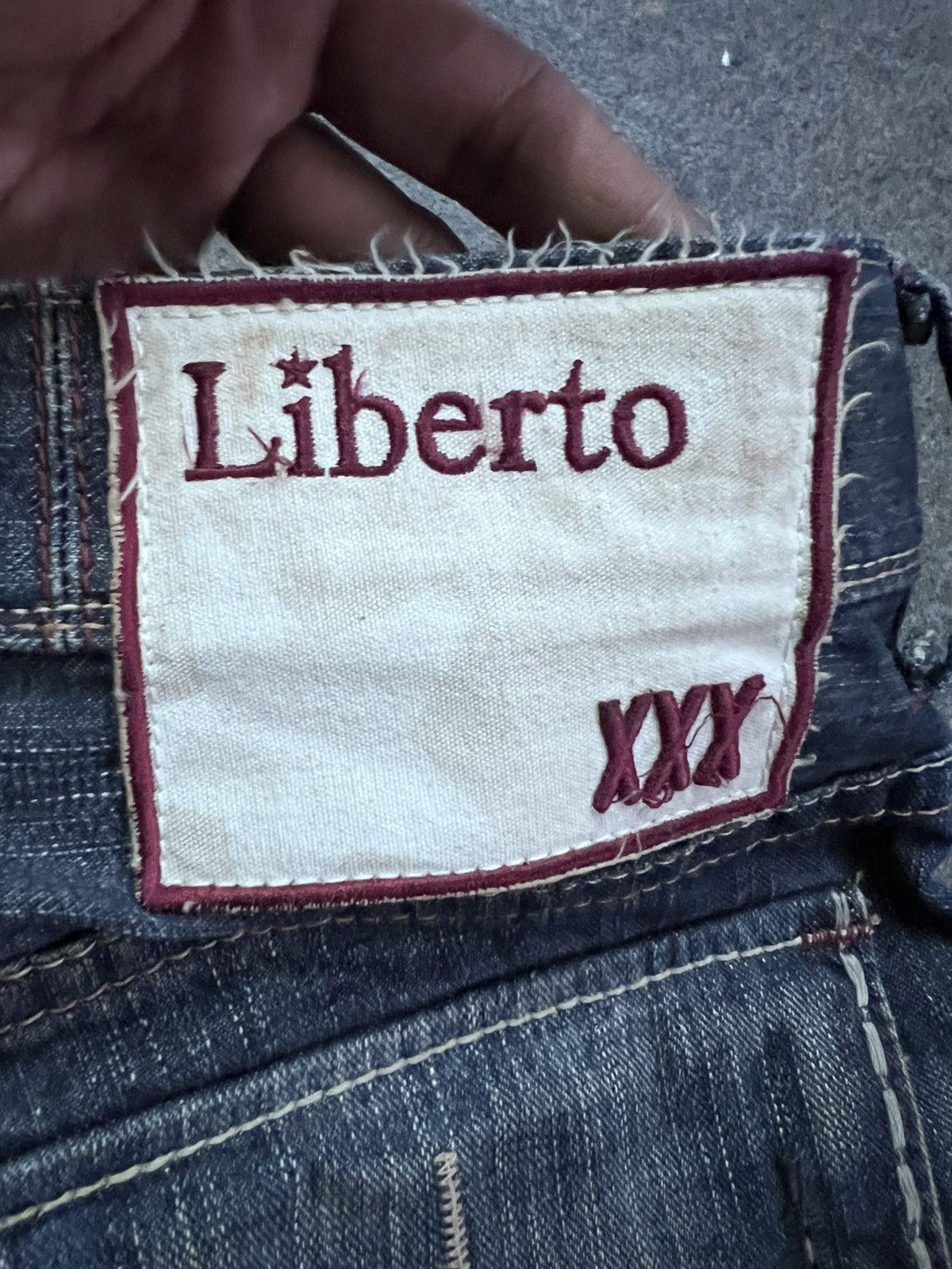 Japanese Brand × Vintage FLARED💥 LIBERTO BUSH PANT STUDDED DISTRESSED DENIM PANT Size US 32 / EU 48 - 8 Thumbnail