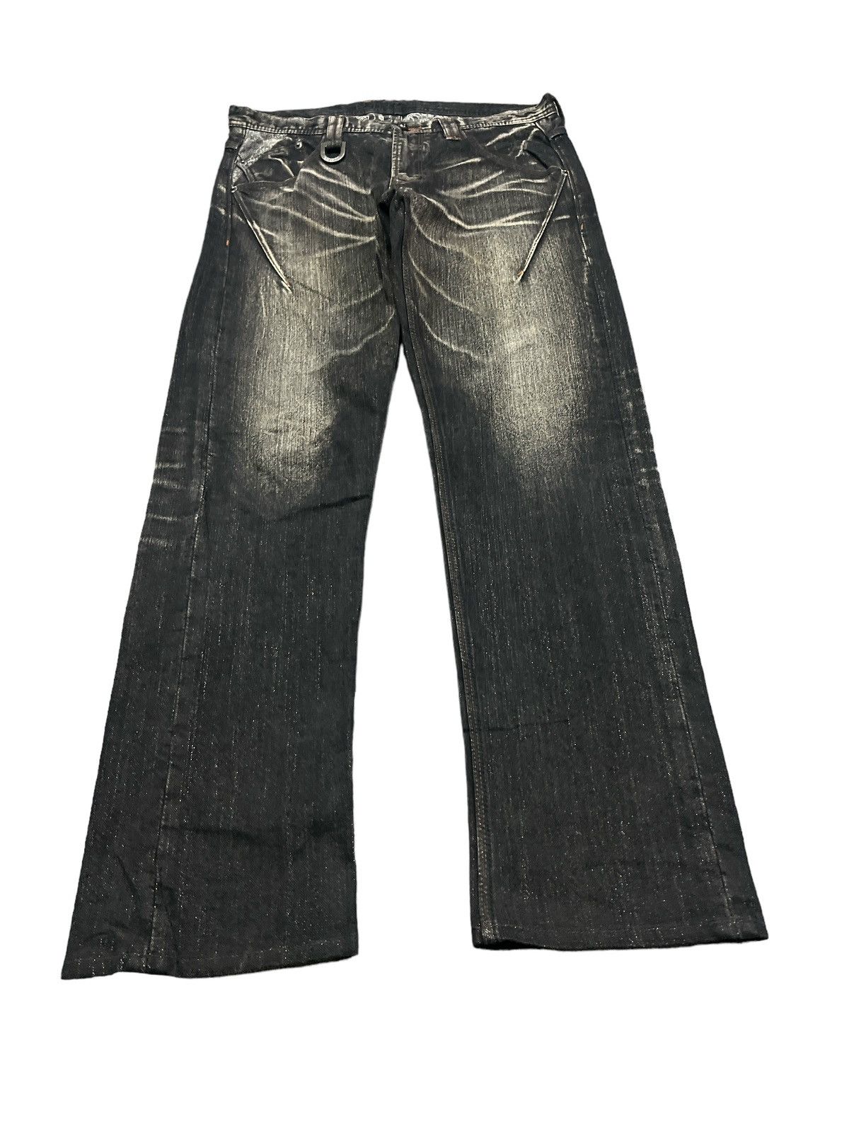 Japanese Brand × Vintage FIRE BLACK FADED DISTRESSED DENIM PANT Size US 32 / EU 48 - 4 Thumbnail