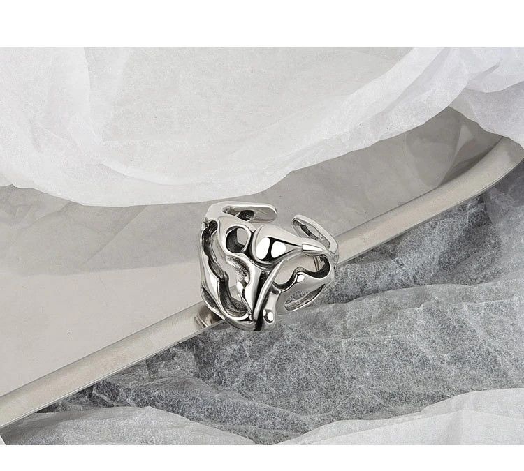 Handmade Irregular Hollow Ring Size ONE SIZE - 7 Thumbnail