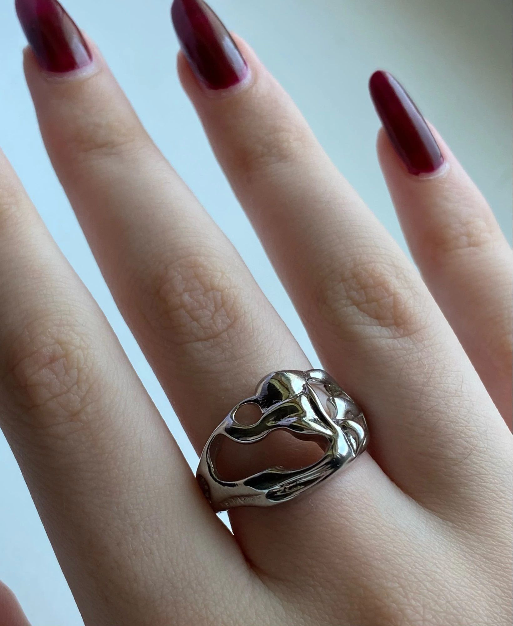 Handmade Irregular Hollow Ring Size ONE SIZE - 2 Thumbnail