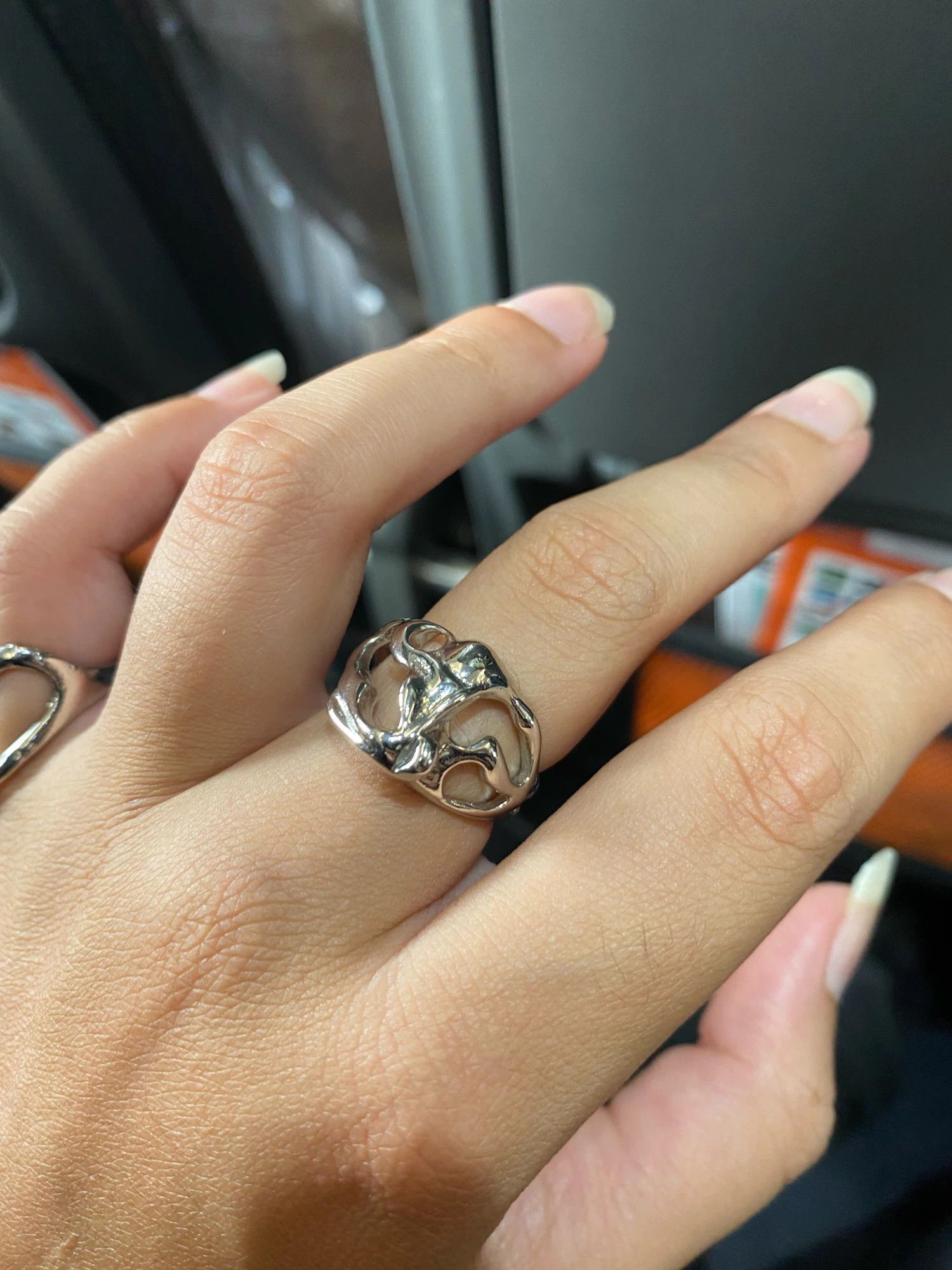 Handmade Irregular Hollow Ring Size ONE SIZE - 5 Thumbnail