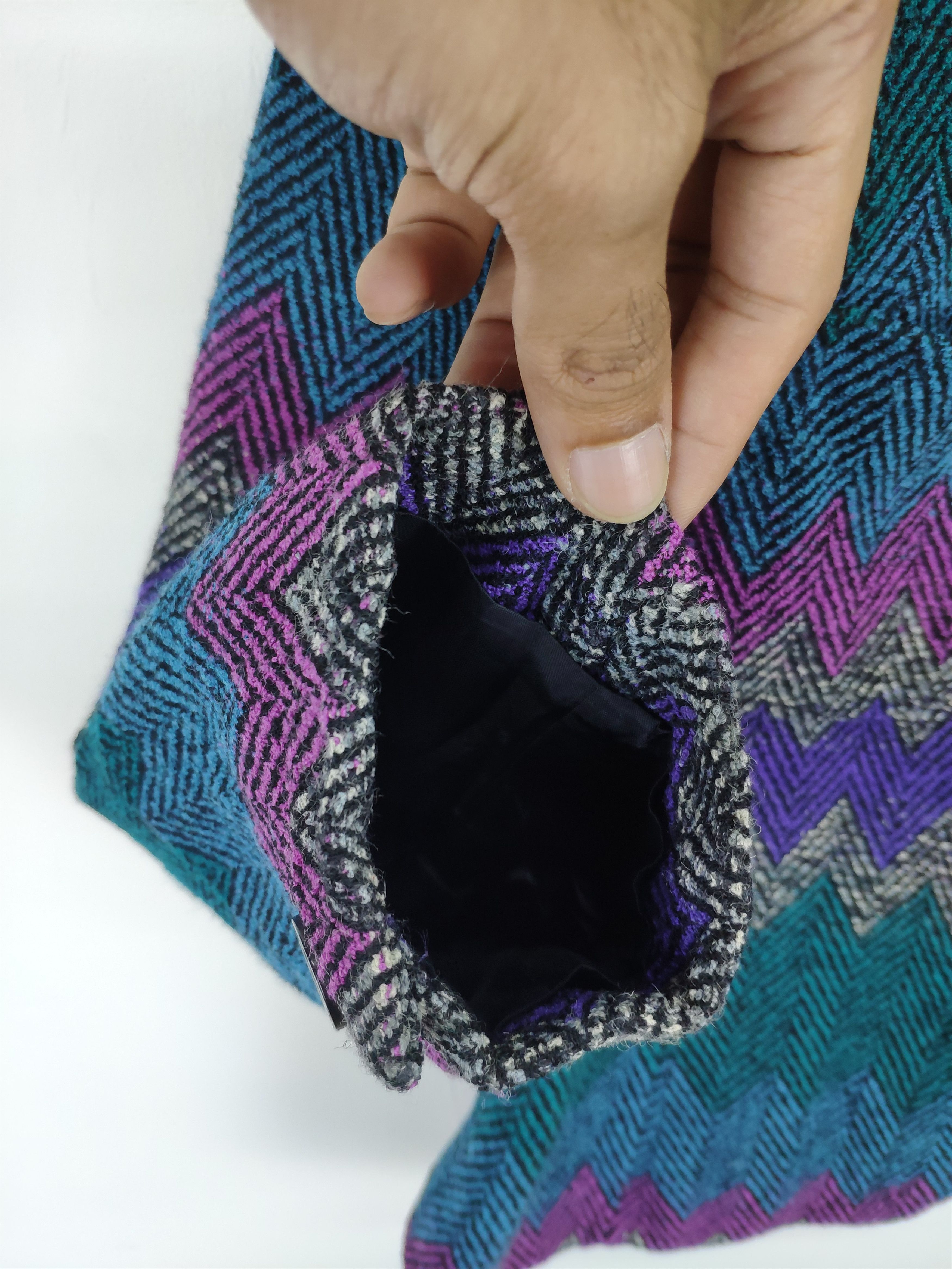 Bruno Piattelli × Vintage Vintage BRUNO PIATTELLI Wool Cardigan Rainbow Style Size M / US 6-8 / IT 42-44 - 5 Thumbnail