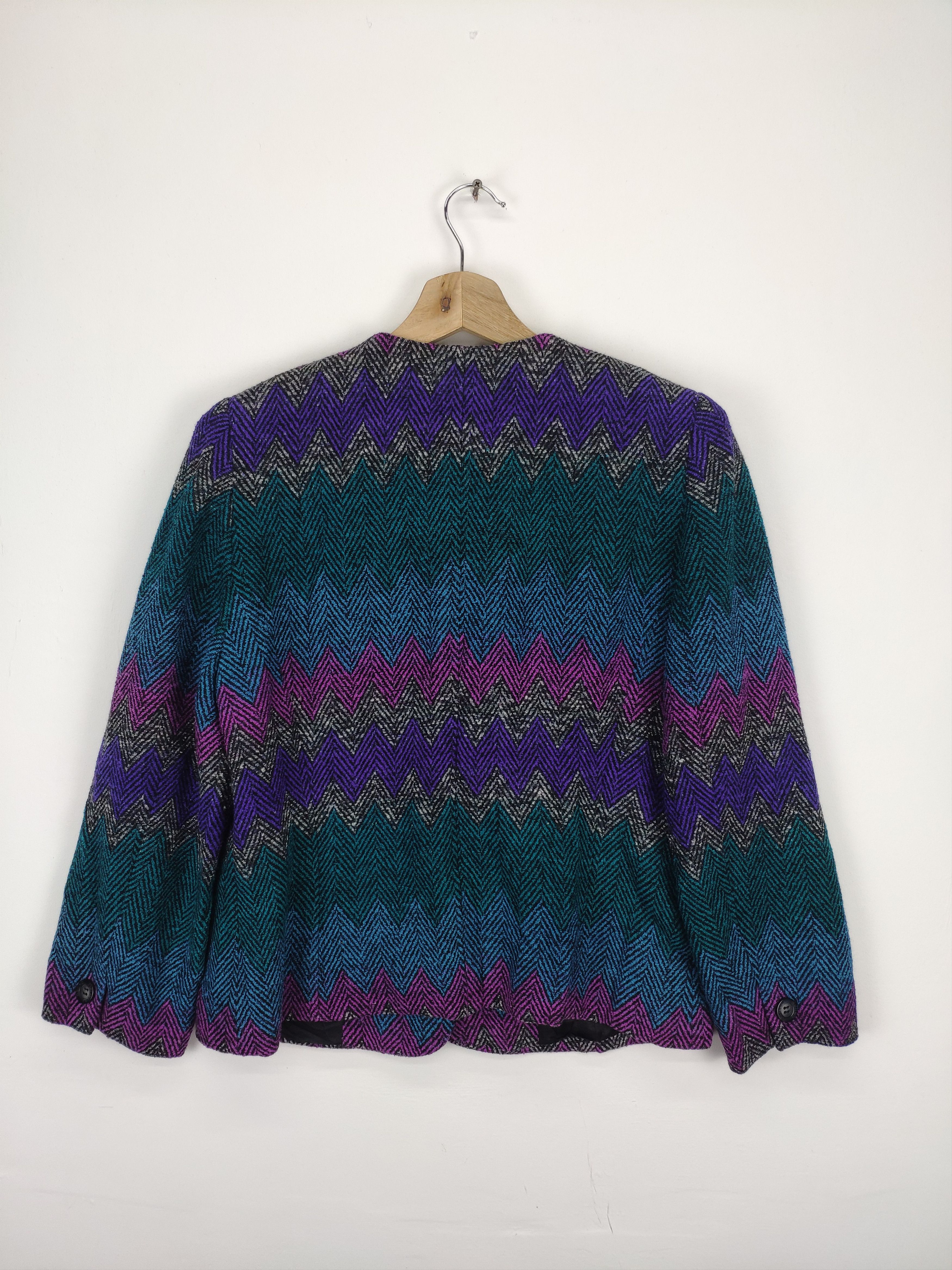 Bruno Piattelli × Vintage Vintage BRUNO PIATTELLI Wool Cardigan Rainbow Style Size M / US 6-8 / IT 42-44 - 11 Thumbnail