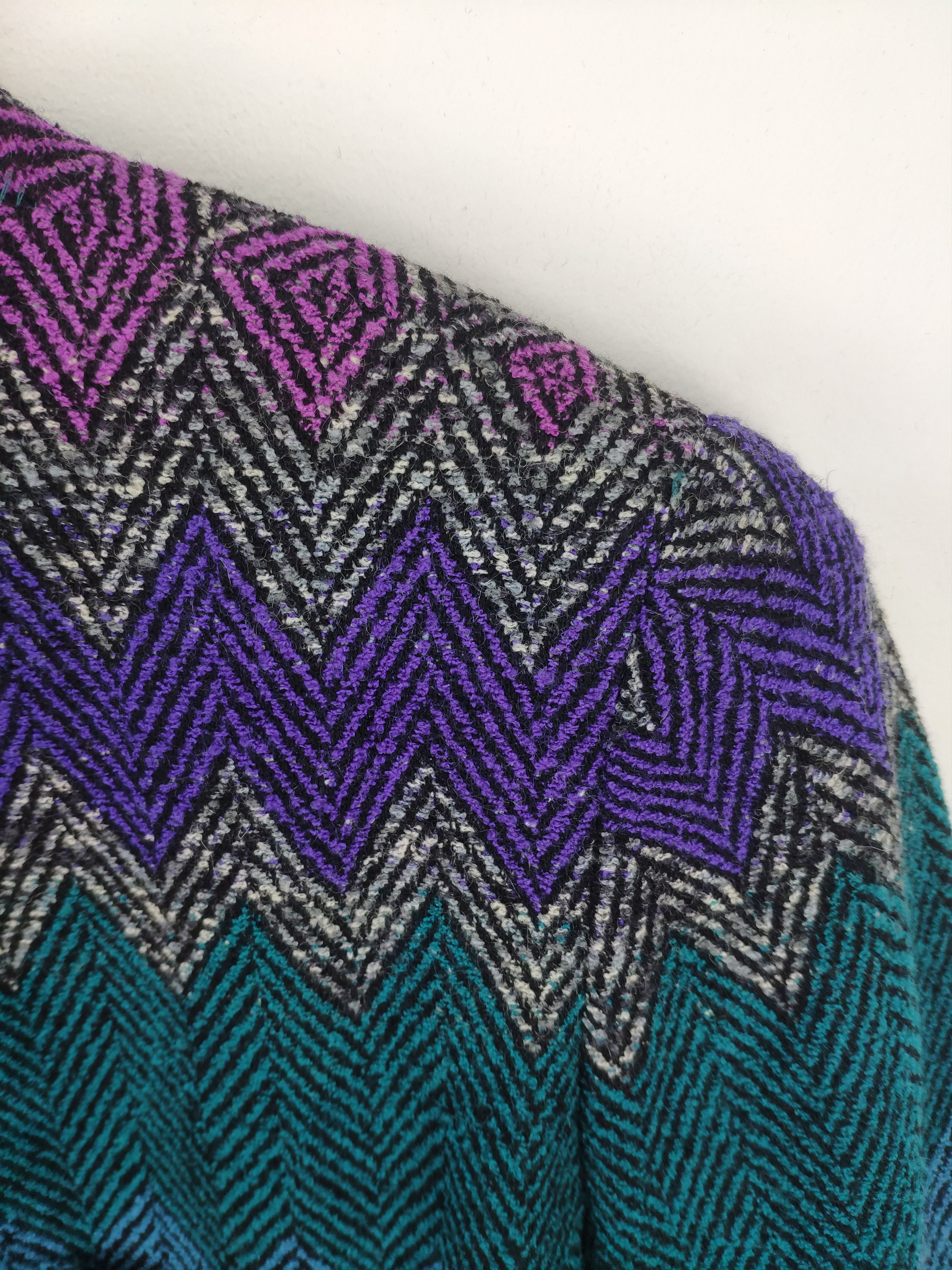 Bruno Piattelli × Vintage Vintage BRUNO PIATTELLI Wool Cardigan Rainbow Style Size M / US 6-8 / IT 42-44 - 7 Thumbnail