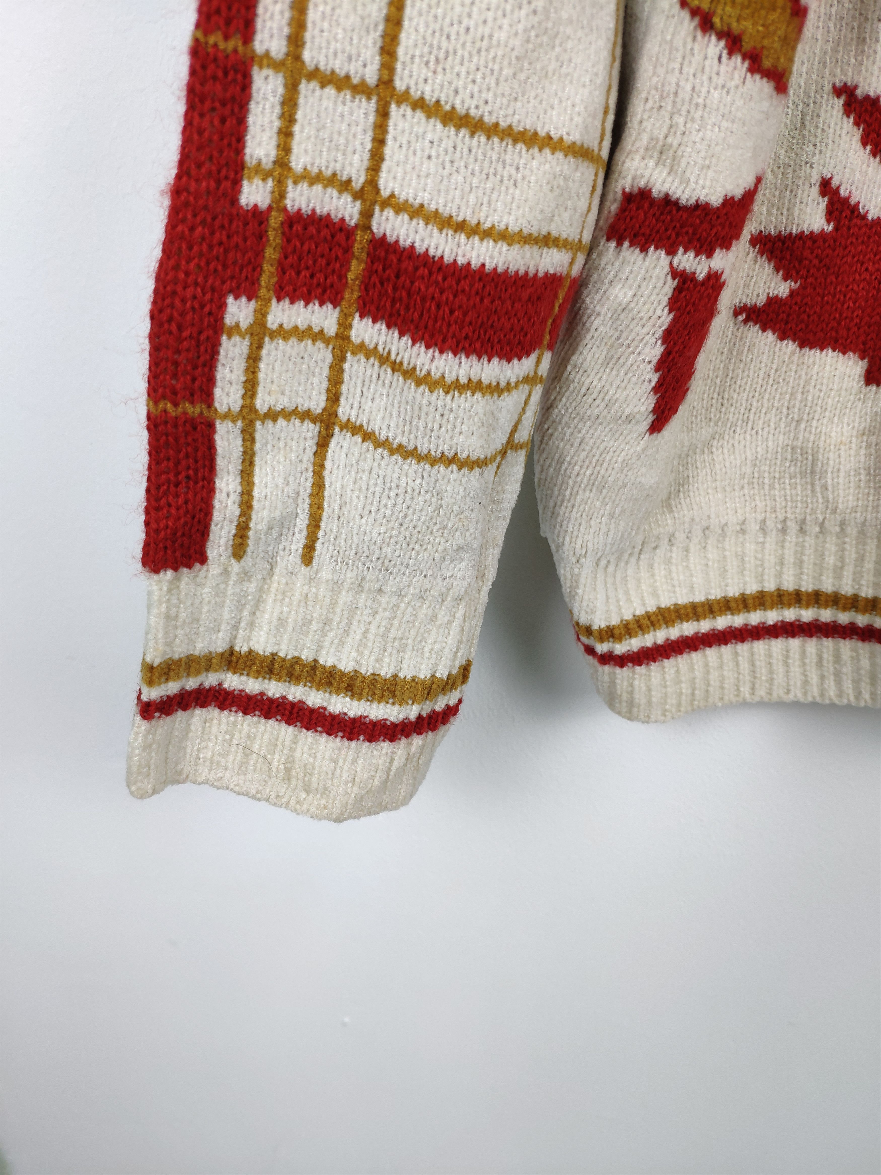 Aran Isles Knitwear × Japanese Brand Steal 💥 Vintage Wool Knit Sweater Rome Empire Motif Size US L / EU 52-54 / 3 - 5 Thumbnail