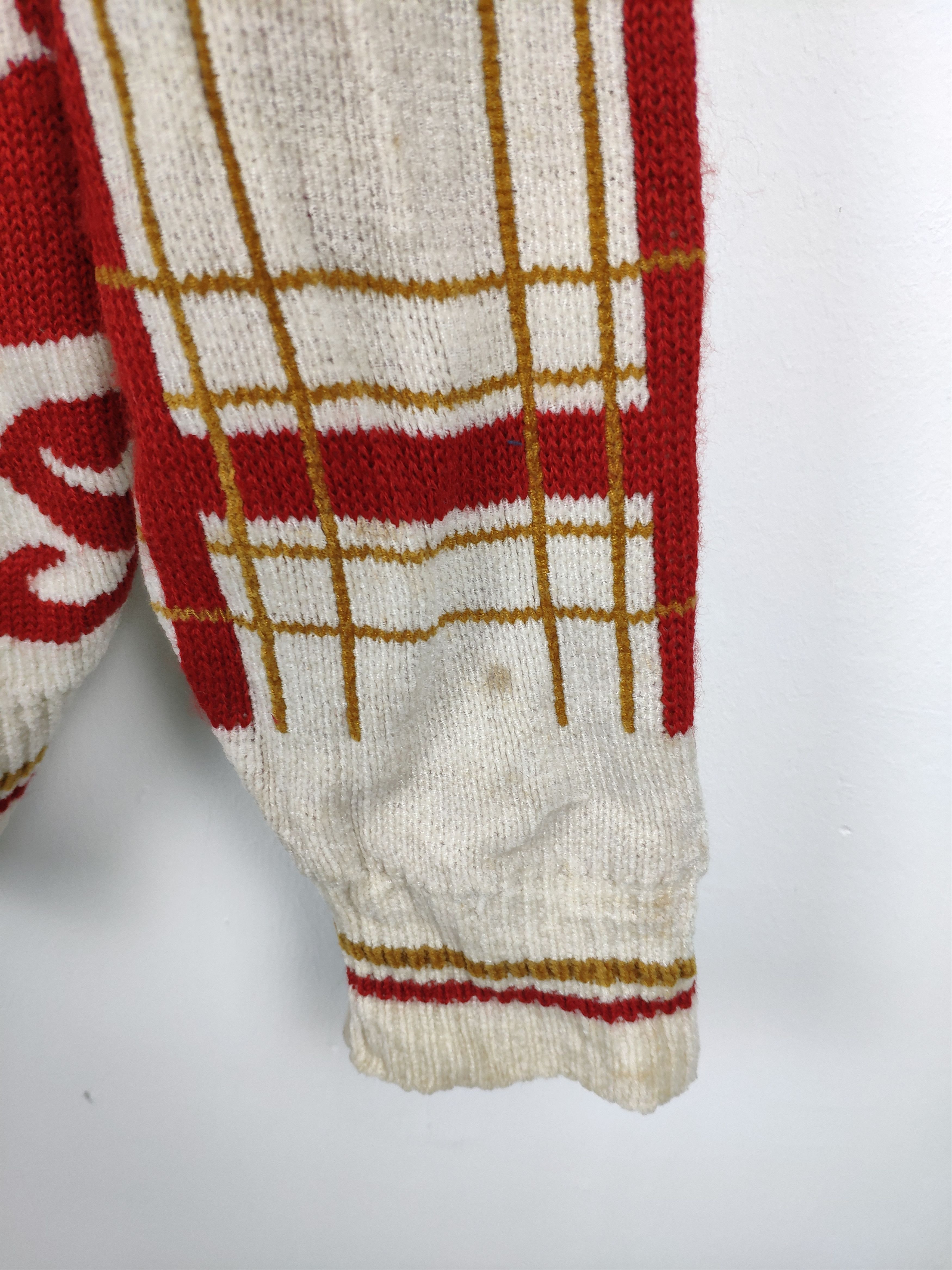 Aran Isles Knitwear × Japanese Brand Steal 💥 Vintage Wool Knit Sweater Rome Empire Motif Size US L / EU 52-54 / 3 - 4 Thumbnail