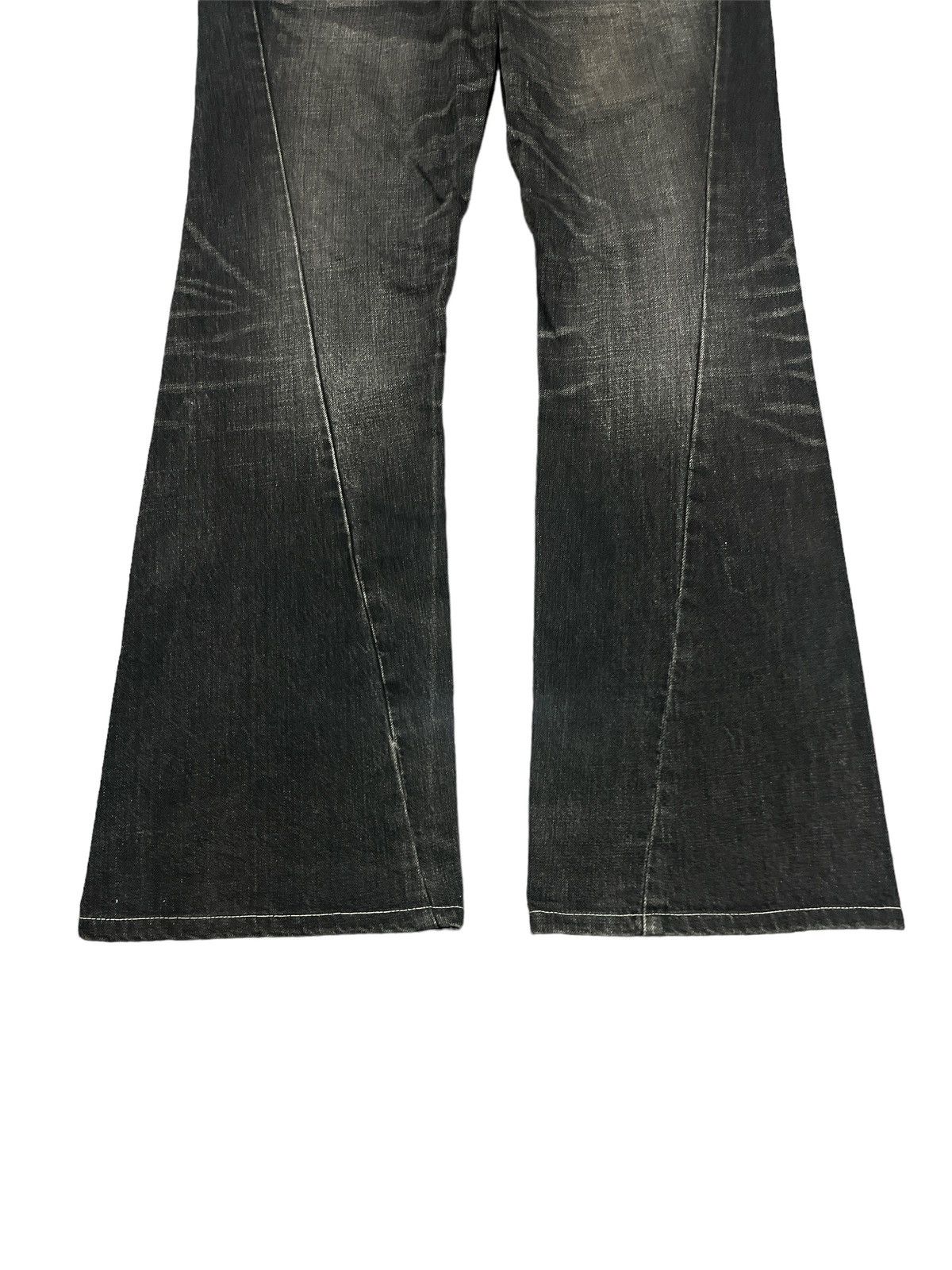 Japanese Brand FLARED🔥LEE RIDERS BLACK FADED TWIST DENIM PANT Size US 32 / EU 48 - 4 Thumbnail