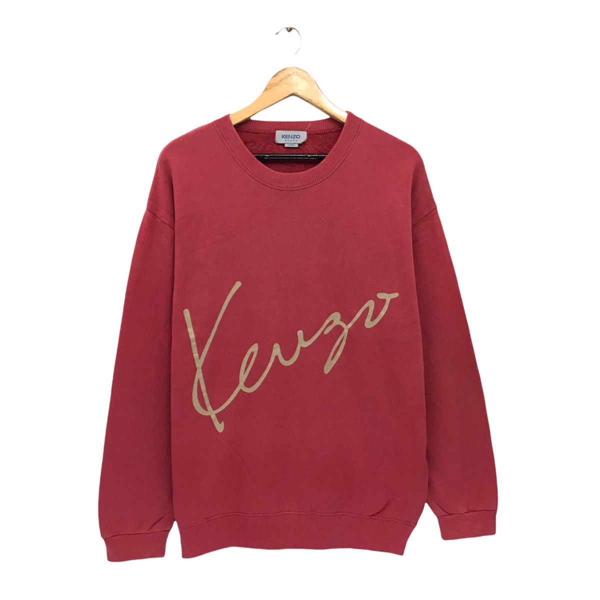 Designer × Kenzo Vintage Kenzo Big Logo Spellout Sweatshirt Size US M / EU 48-50 / 2 - 1 Thumbnail