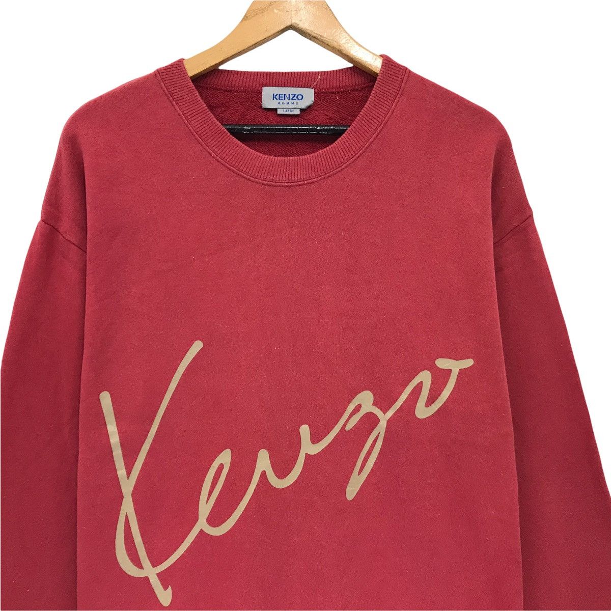 Designer × Kenzo Vintage Kenzo Big Logo Spellout Sweatshirt Size US M / EU 48-50 / 2 - 2 Thumbnail