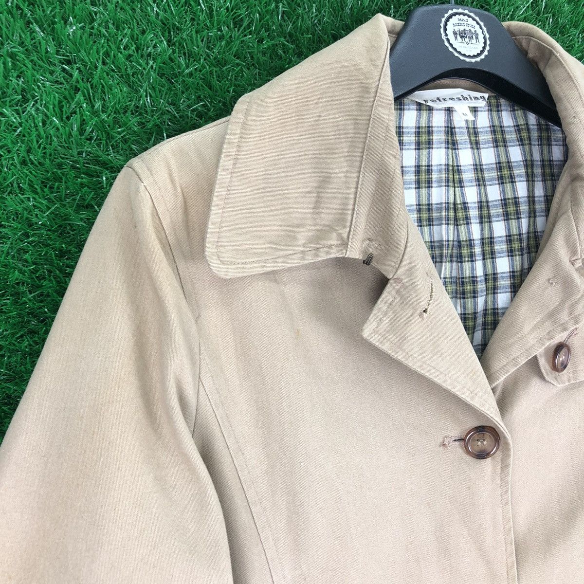 Designer × Vintage Vintage Trench Coat Women Jacket by Refreshing Size M / US 6-8 / IT 42-44 - 2 Thumbnail