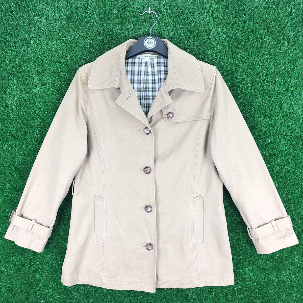 Designer × Vintage Vintage Trench Coat Women Jacket by Refreshing Size M / US 6-8 / IT 42-44 - 1 Thumbnail