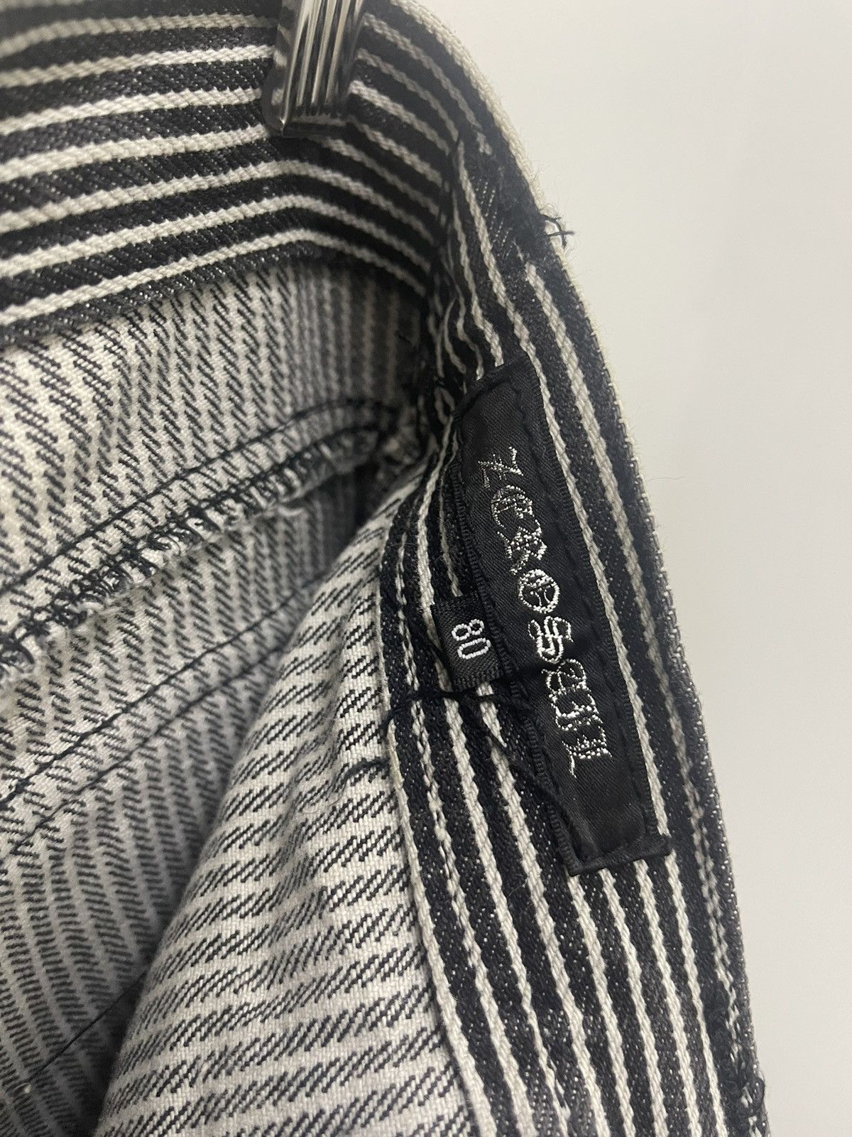 Japanese Brand ZERO SAIL Paint Splatter Hickory Striped Bush Pant Size US 30 / EU 46 - 7 Thumbnail