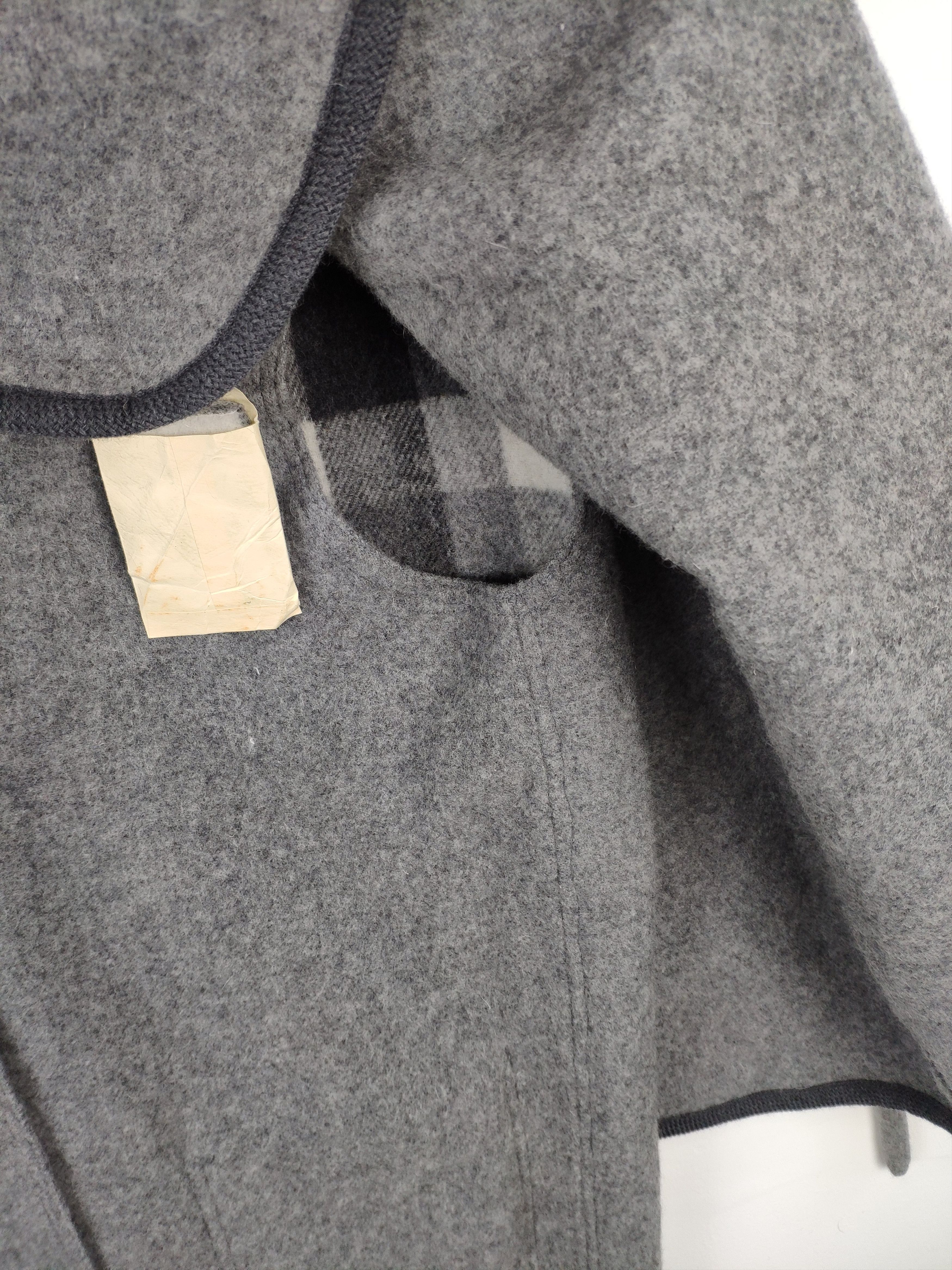 Japanese Brand Rare Design Wool Cardigan Reversible Poncho Style Size L / US 10 / IT 46 - 9 Thumbnail
