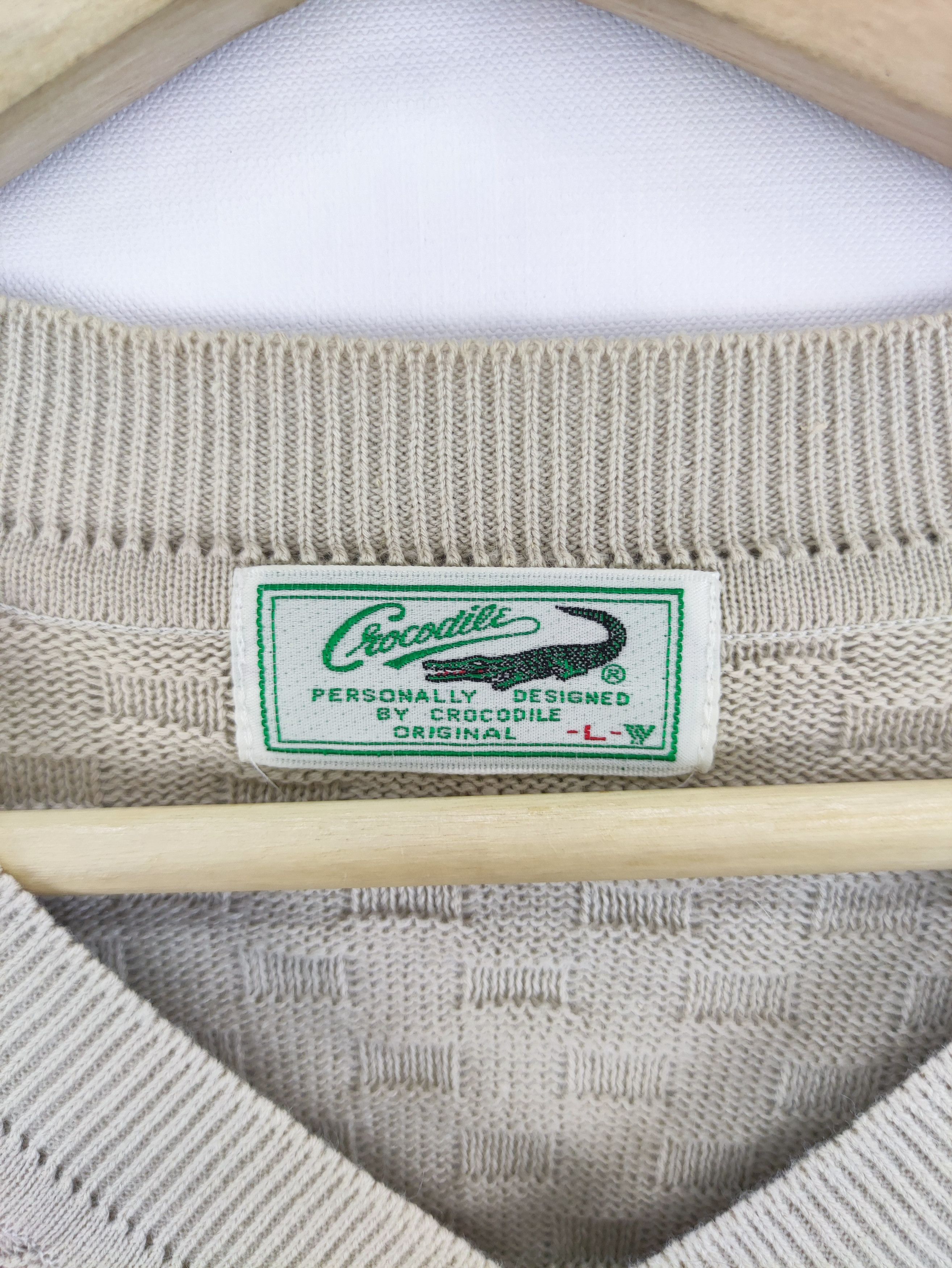 Aran Isles Knitwear Vintage Crocodile Coogi Style Knit Sweater Size US L / EU 52-54 / 3 - 2 Thumbnail