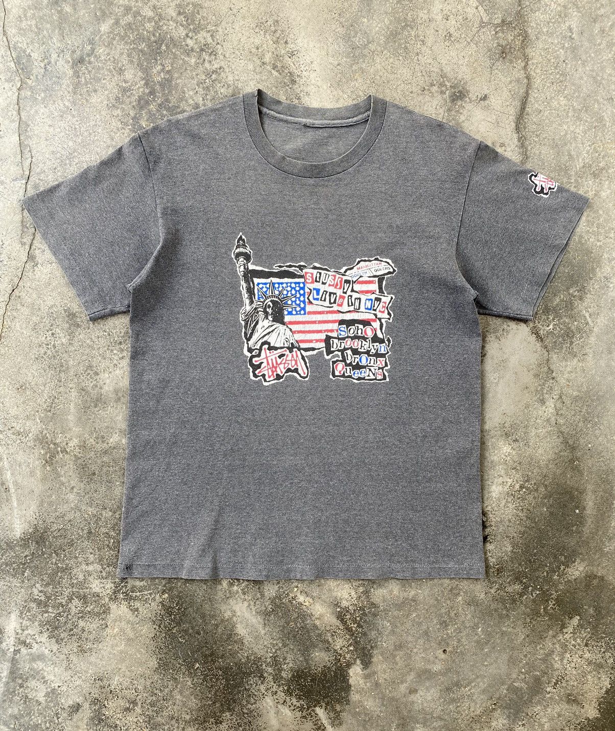 image of Vintage 90's Stussy Rip Off Sex Pistols Band Distressed Tees in Grey, Men's (Size Medium)