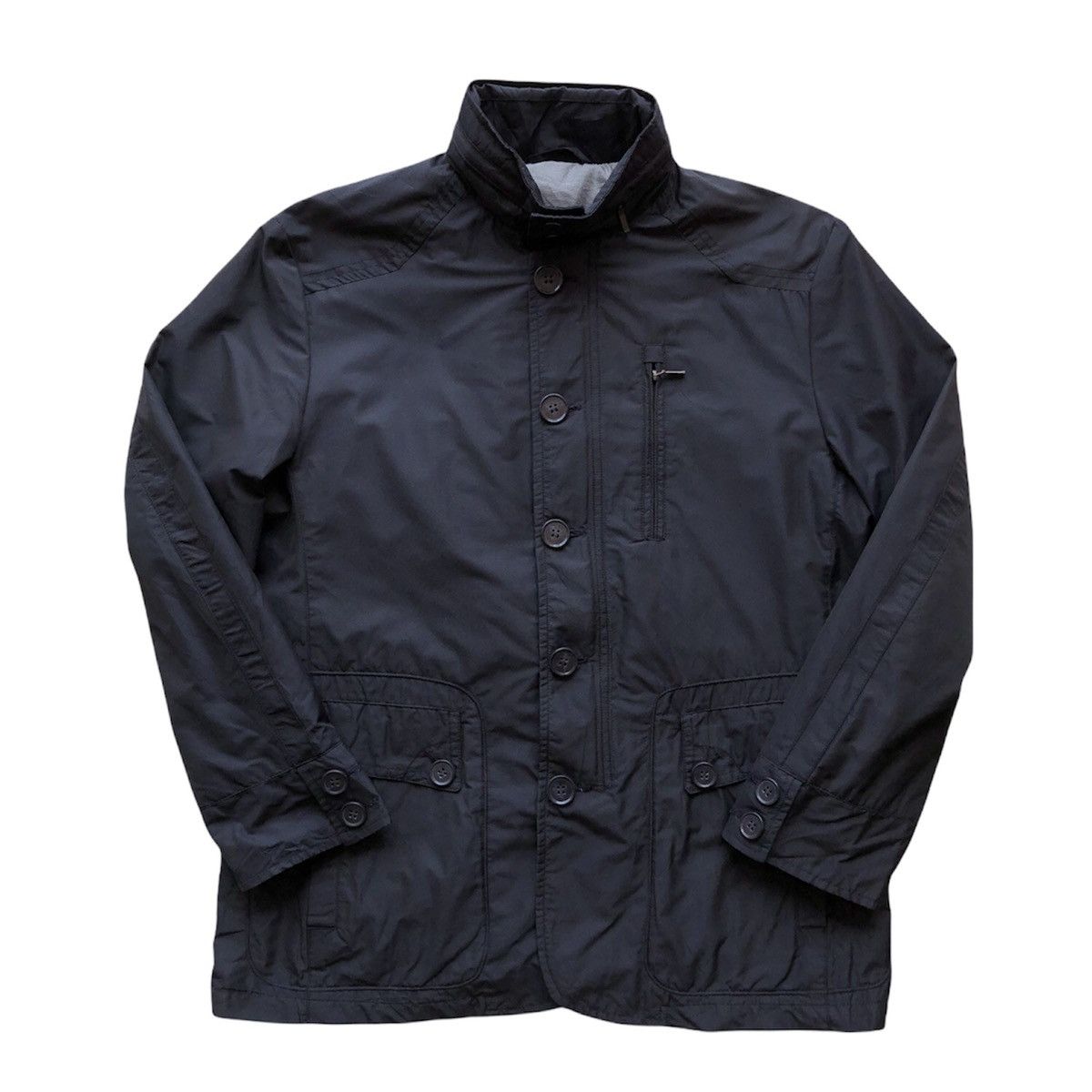 Japanese Brand Vintage 90's Nylon Zipper Jacket By Playmole Size US M / EU 48-50 / 2 - 1 Thumbnail