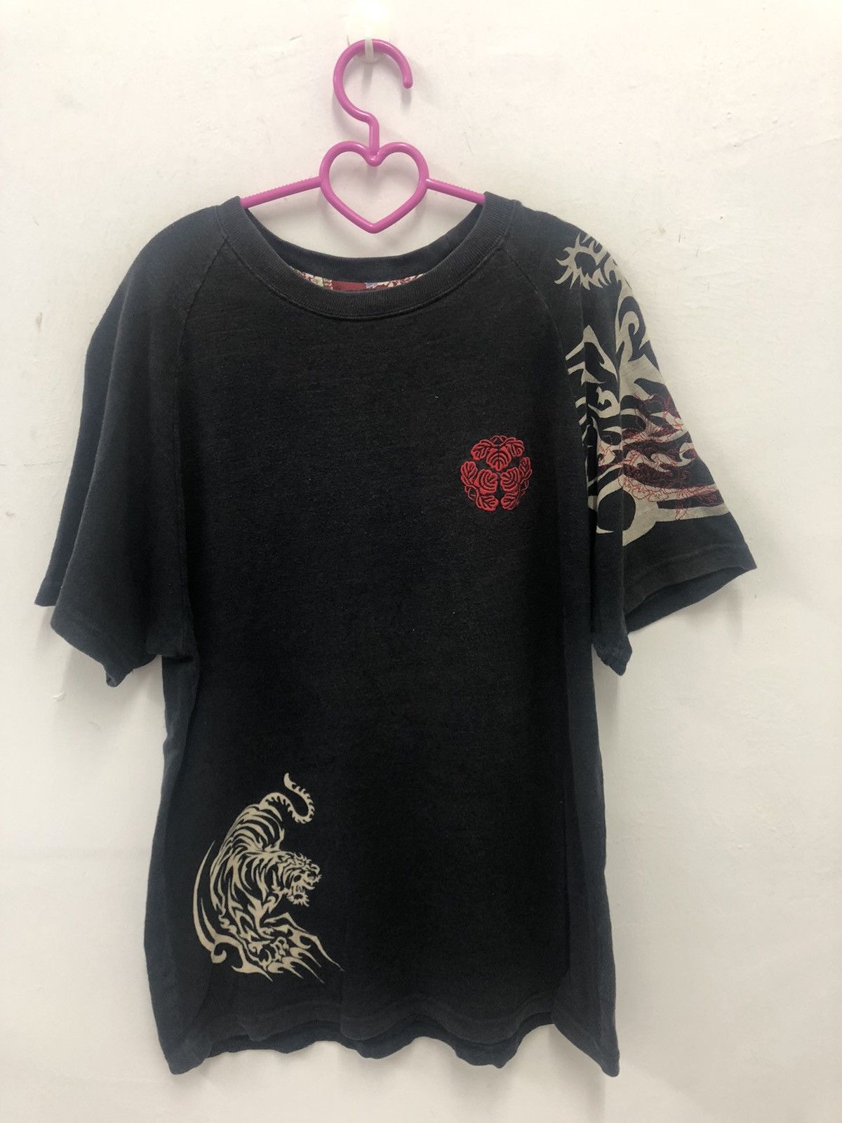 Karakuri Tamashii Rare Vintage SUKAJAN Japan Tiger Full All Over Cdg Style Size US M / EU 48-50 / 2 - 2 Thumbnail