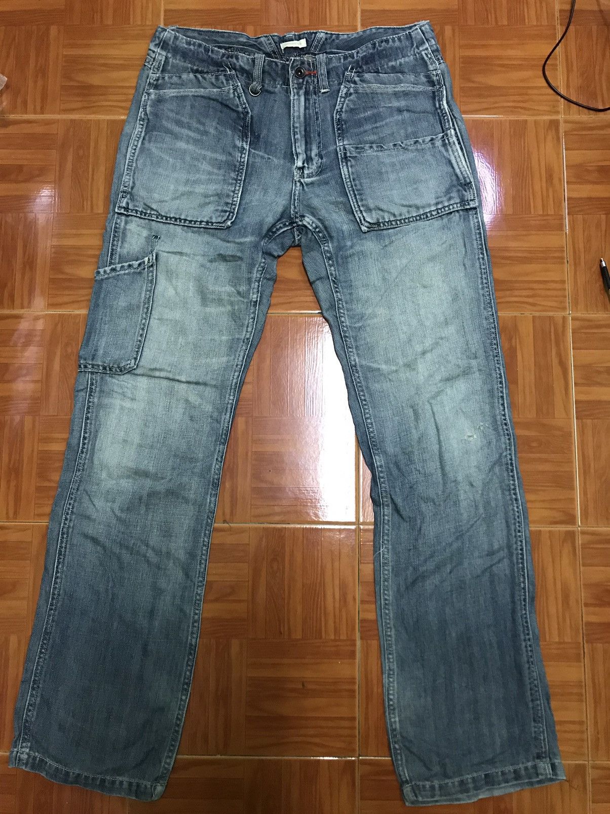 Gap Vintage Workwear Carpenter Jeans – Light Wash, Relaxed Fit Size US 34 / EU 50 - 1 Thumbnail