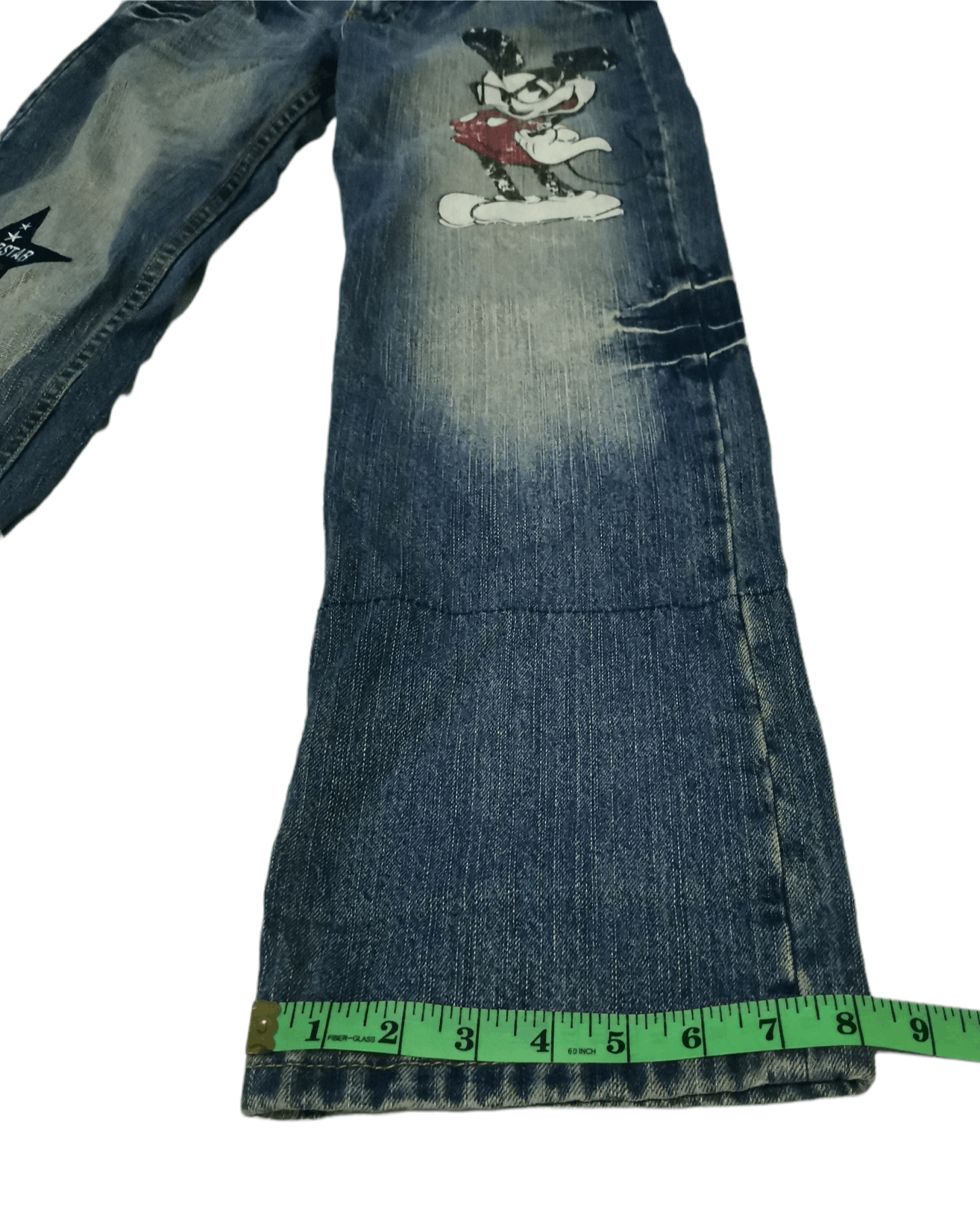 Disney Mickey Disney Denim Pants Rare Paint Distressed Size US 31 - 5 Thumbnail