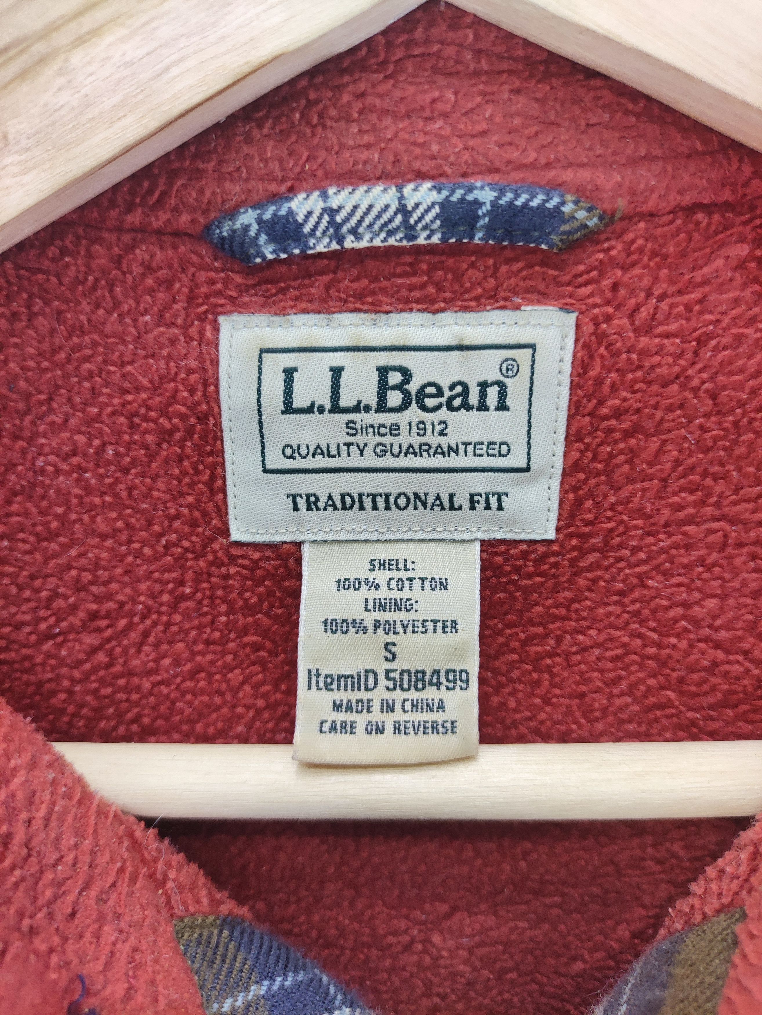 L.L. Bean Vintage L.L. Bean Shirt Button Up Flannel Lining Fleece Size US M / EU 48-50 / 2 - 3 Thumbnail