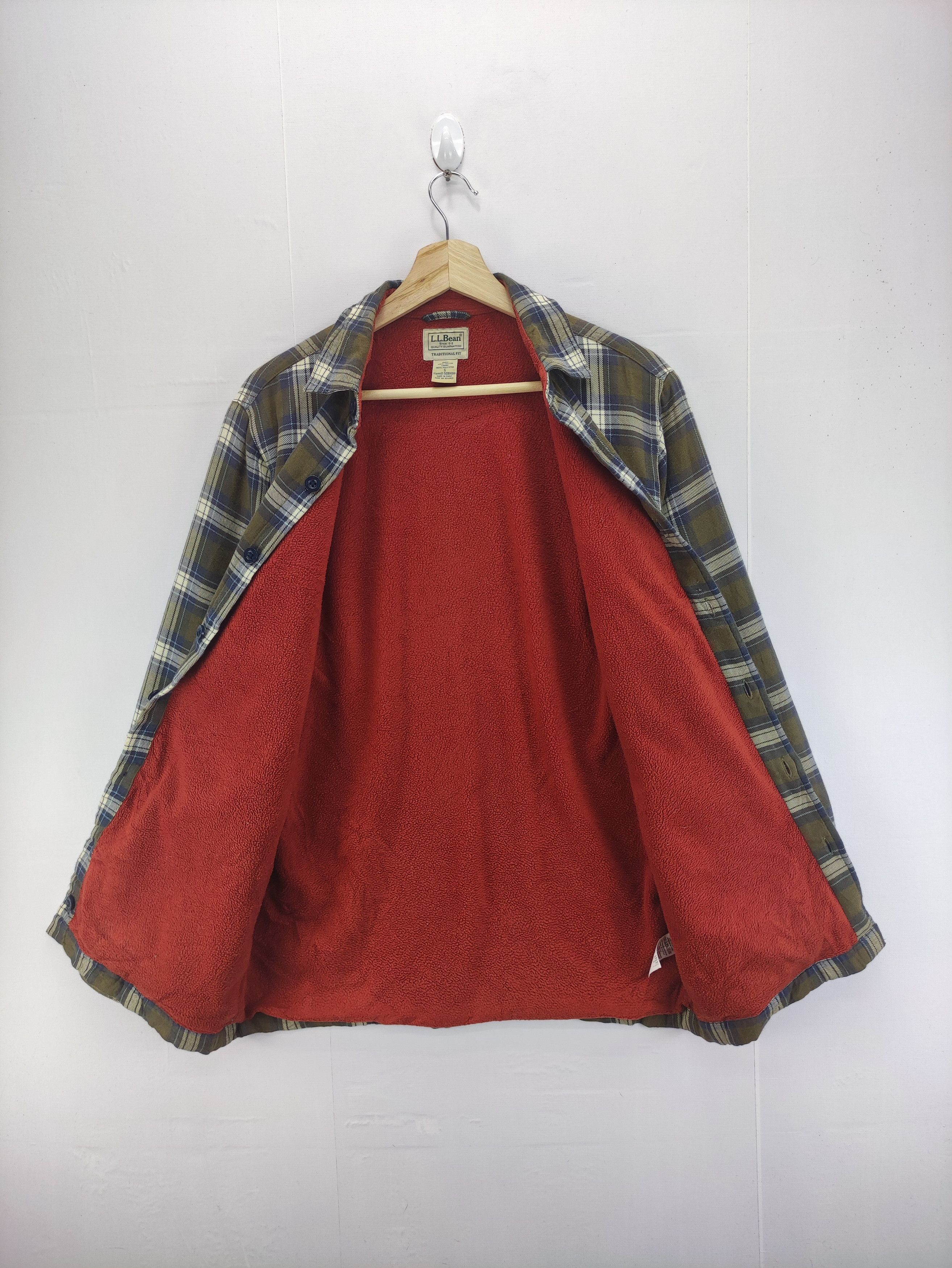 L.L. Bean Vintage L.L. Bean Shirt Button Up Flannel Lining Fleece Size US M / EU 48-50 / 2 - 5 Thumbnail