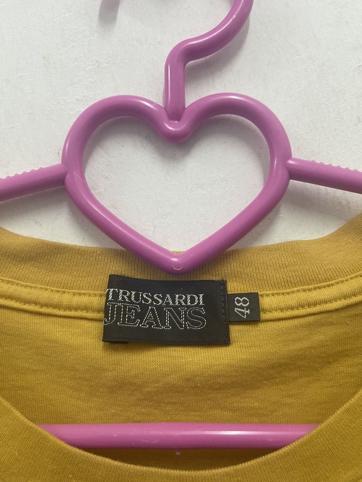 Trussardi Rare Vintage TRUSSARDI Spell Out Big Logo Gold Sewn Shirt Size US M / EU 48-50 / 2 - 3 Thumbnail