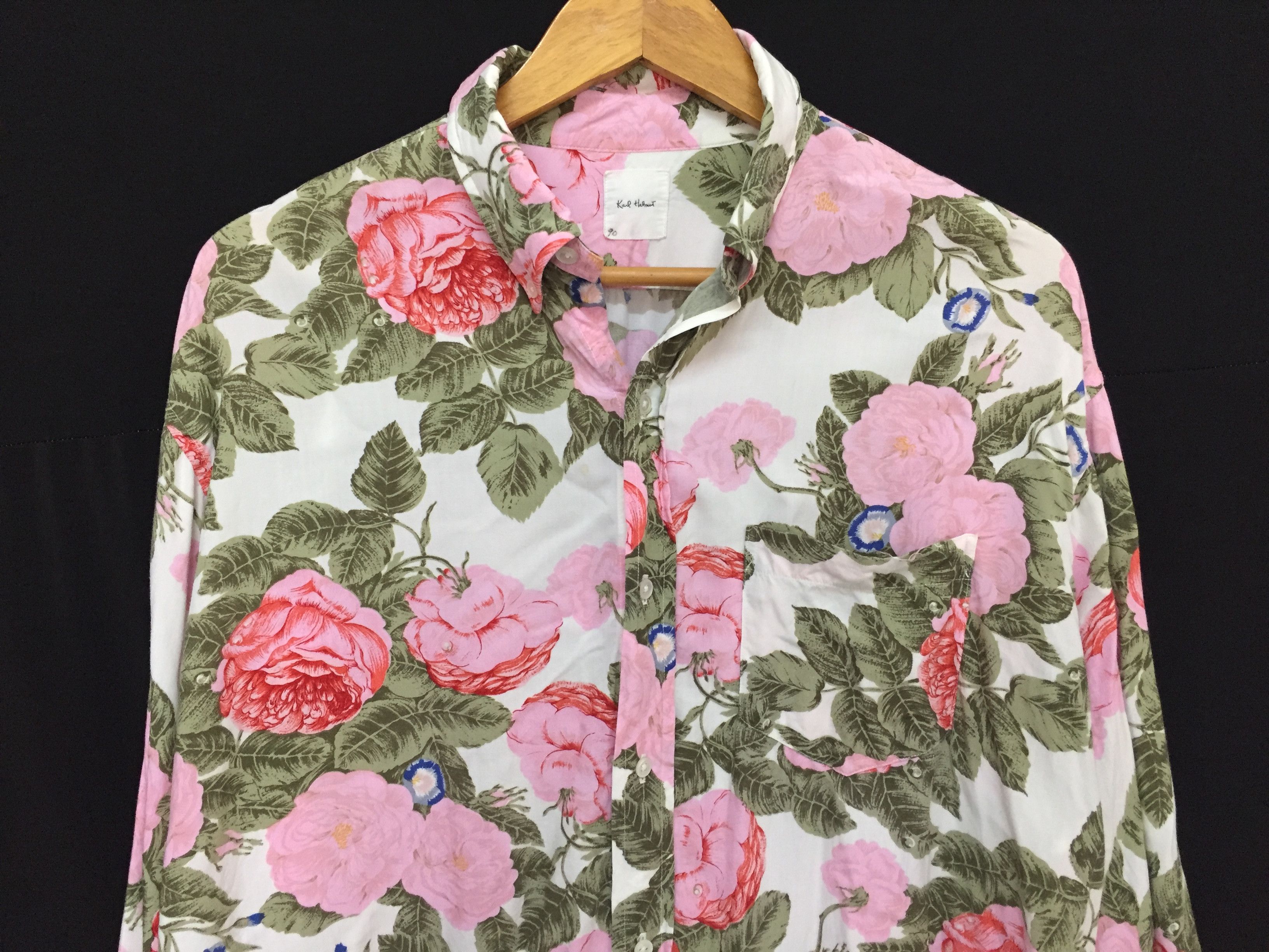 Toyo Enterprises 90's Karl Helmut Floral 100% rayon shirt Size US L / EU 52-54 / 3 - 3 Thumbnail