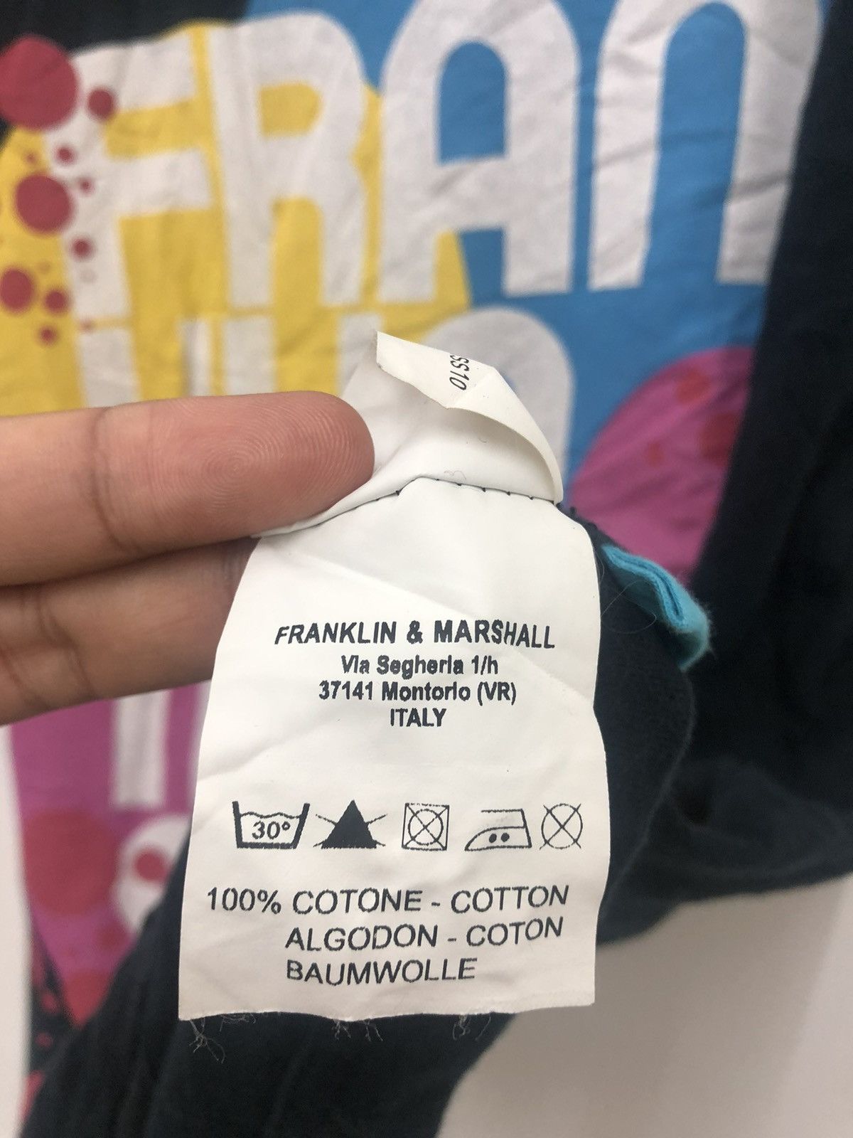 Franklin & Marshall Rare FRANKLIN & MARSHALL Spell Out Italy Art Tee Size US M / EU 48-50 / 2 - 4 Thumbnail