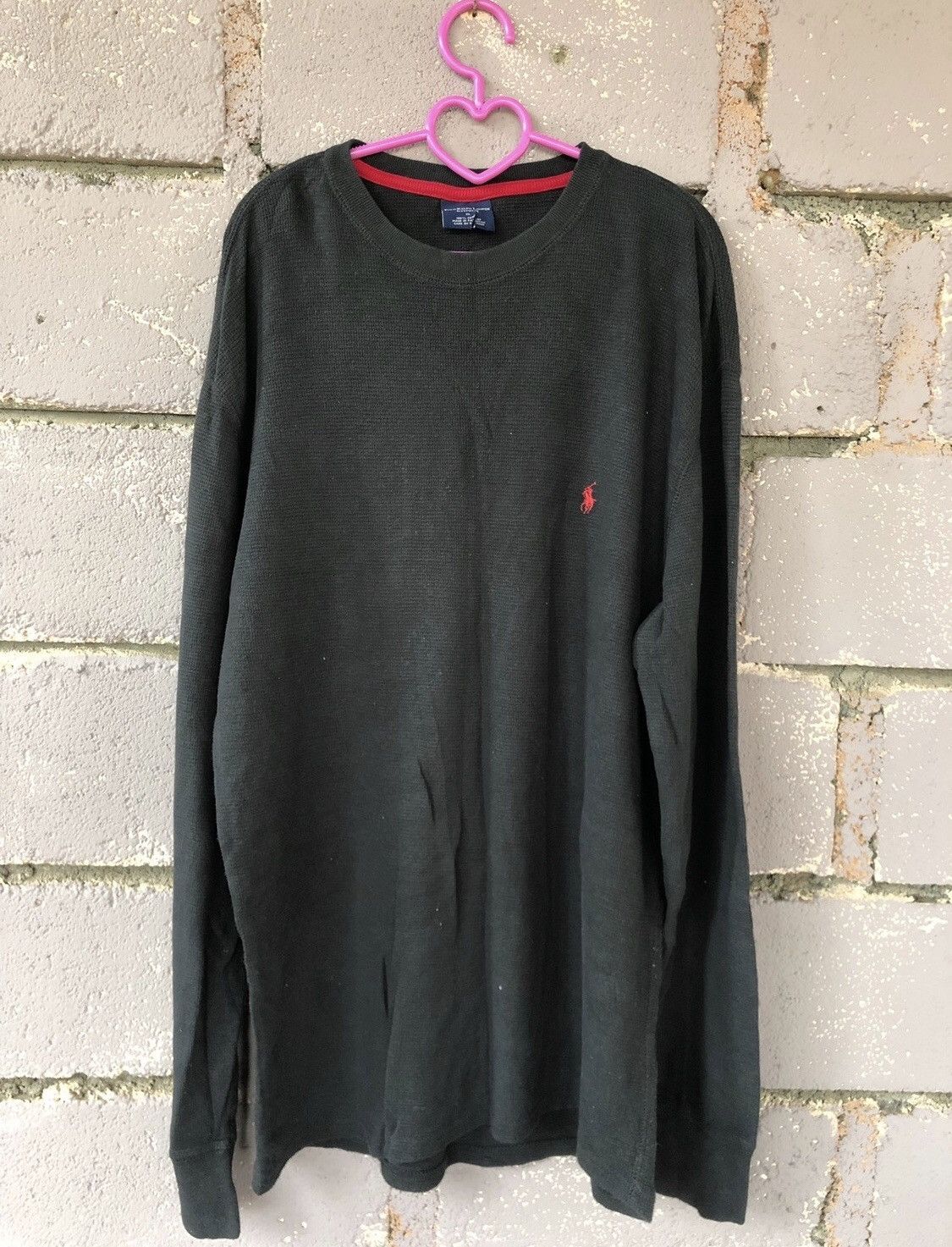 image of 90's Vintage Polo Ralph Laurent Sleep Wear Lo Life Shirt in Black, Men's (Size Medium)