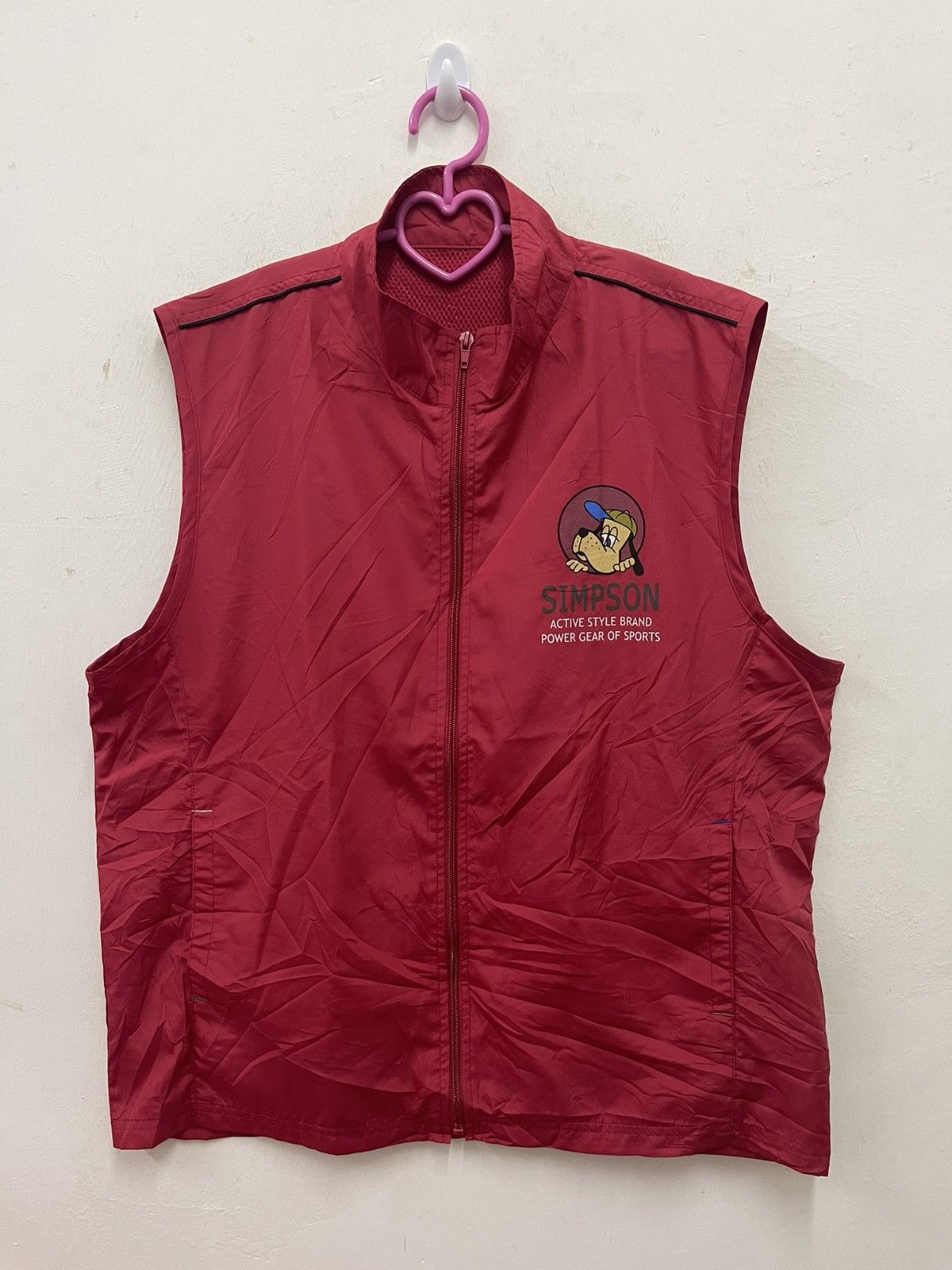 Vintage Rare Vintage SIMPSON Spell Out Big Logo Vest Size US L / EU 52-54 / 3 - 3 Thumbnail