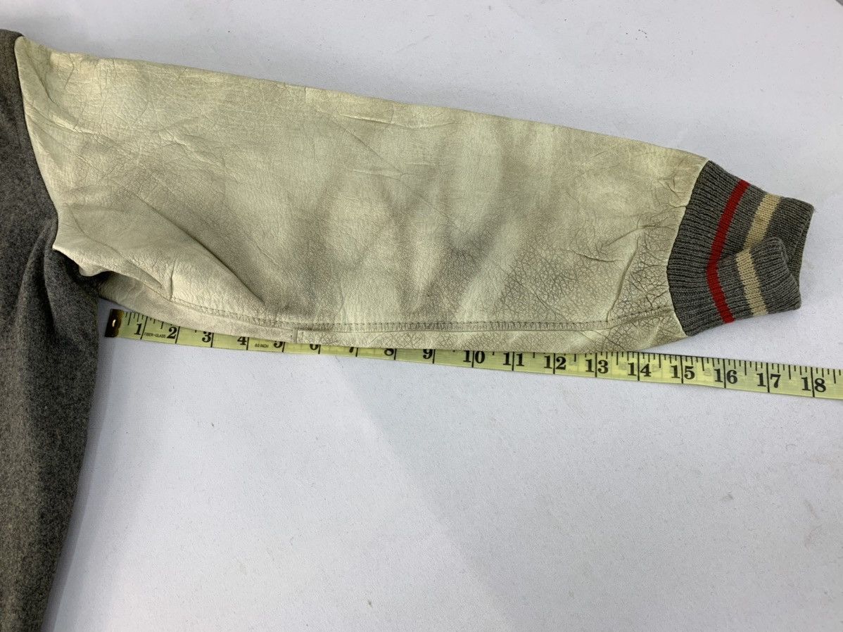 Vintage 80s Rare Way-Out But Classic Varsity Jacket Leather Sleeve Size US L / EU 52-54 / 3 - 11 Thumbnail