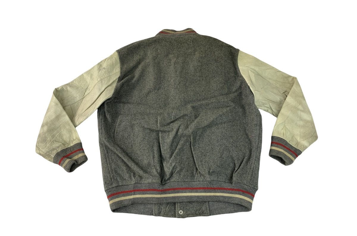 Vintage 80s Rare Way-Out But Classic Varsity Jacket Leather Sleeve Size US L / EU 52-54 / 3 - 5 Thumbnail