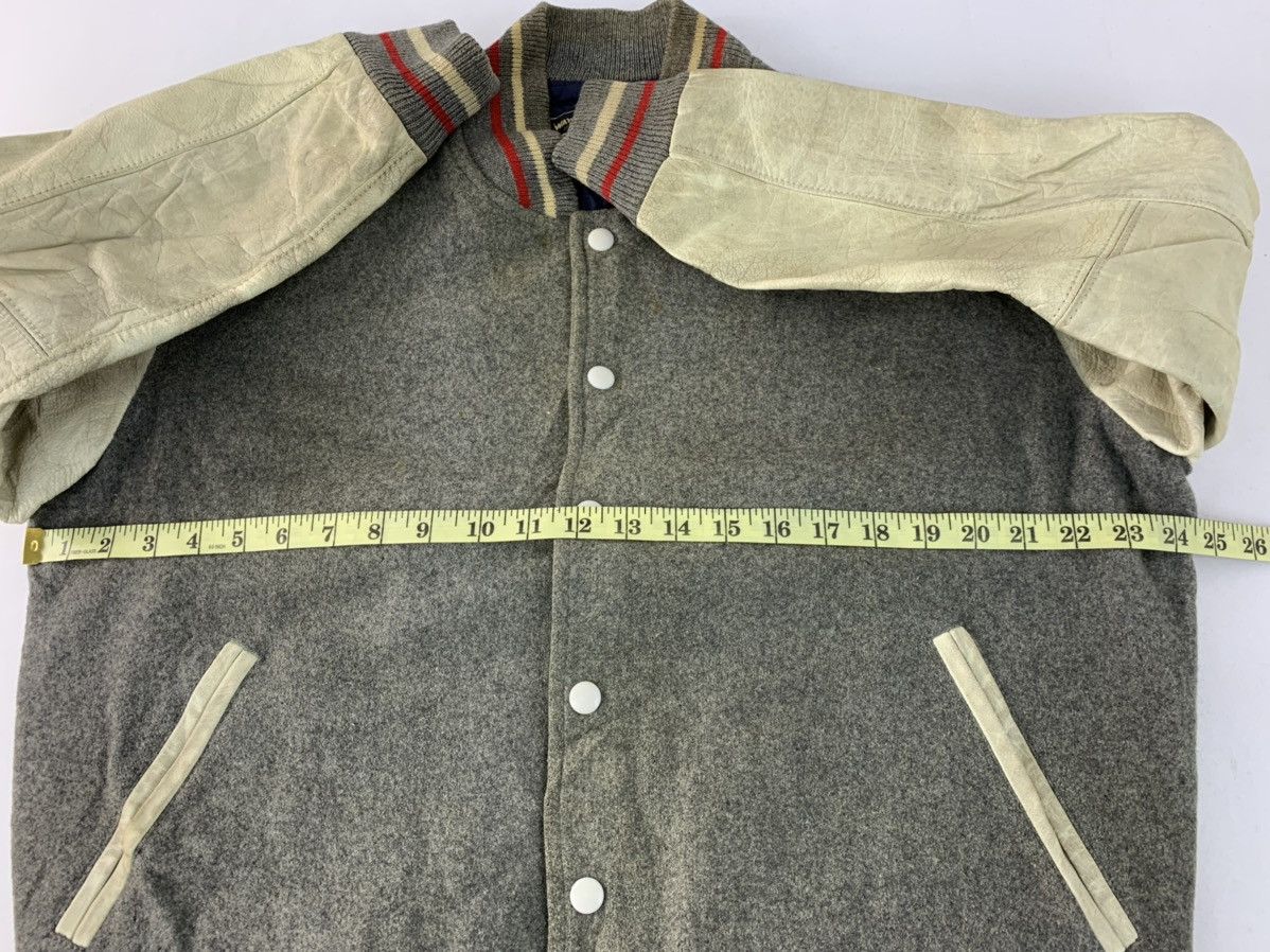 Vintage 80s Rare Way-Out But Classic Varsity Jacket Leather Sleeve Size US L / EU 52-54 / 3 - 9 Thumbnail