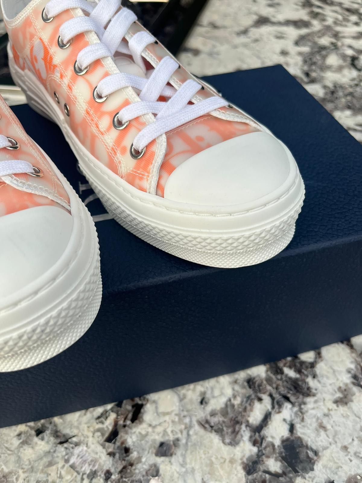 Dior B23 LT Oblique Low Top Sneakers in Orange Size US 12 / EU 45 - 8 Thumbnail