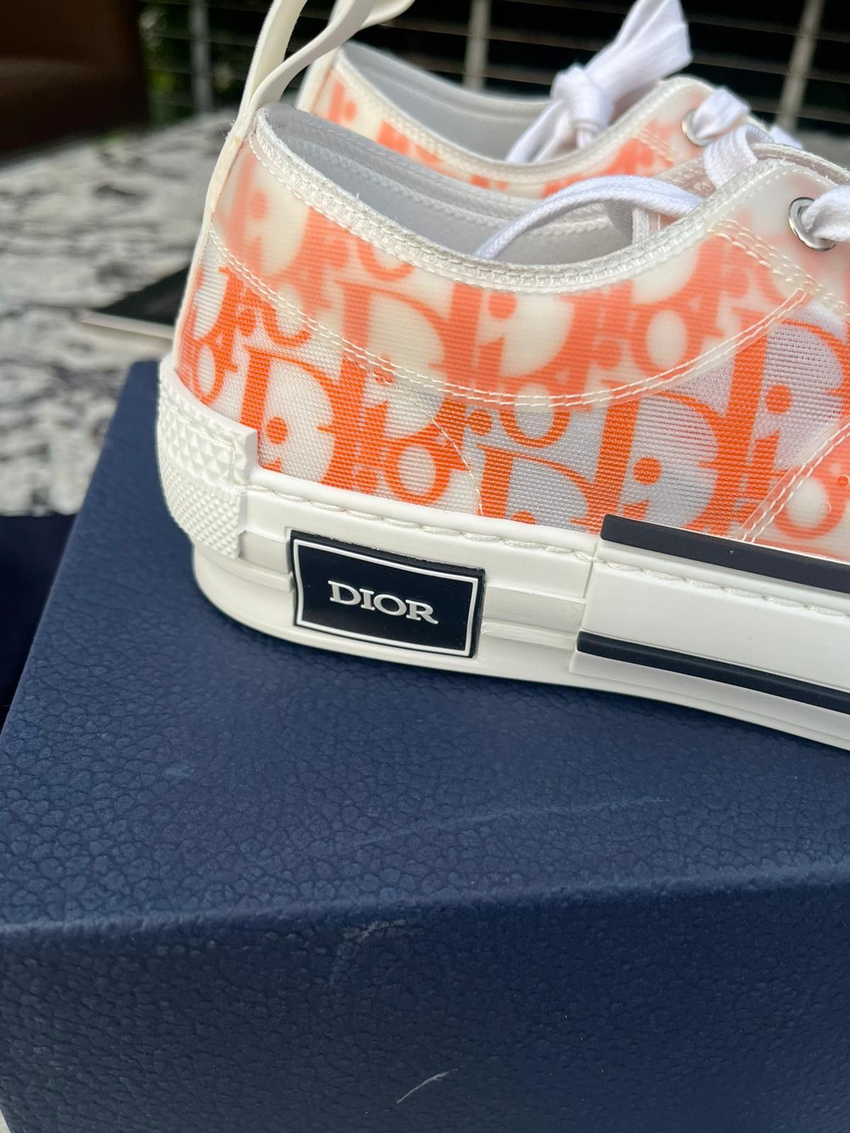 Dior B23 LT Oblique Low Top Sneakers in Orange Size US 12 / EU 45 - 5 Thumbnail