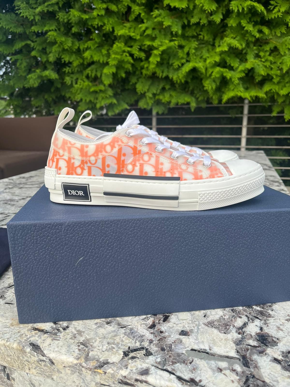 Dior B23 LT Oblique Low Top Sneakers in Orange Size US 12 / EU 45 - 3 Thumbnail