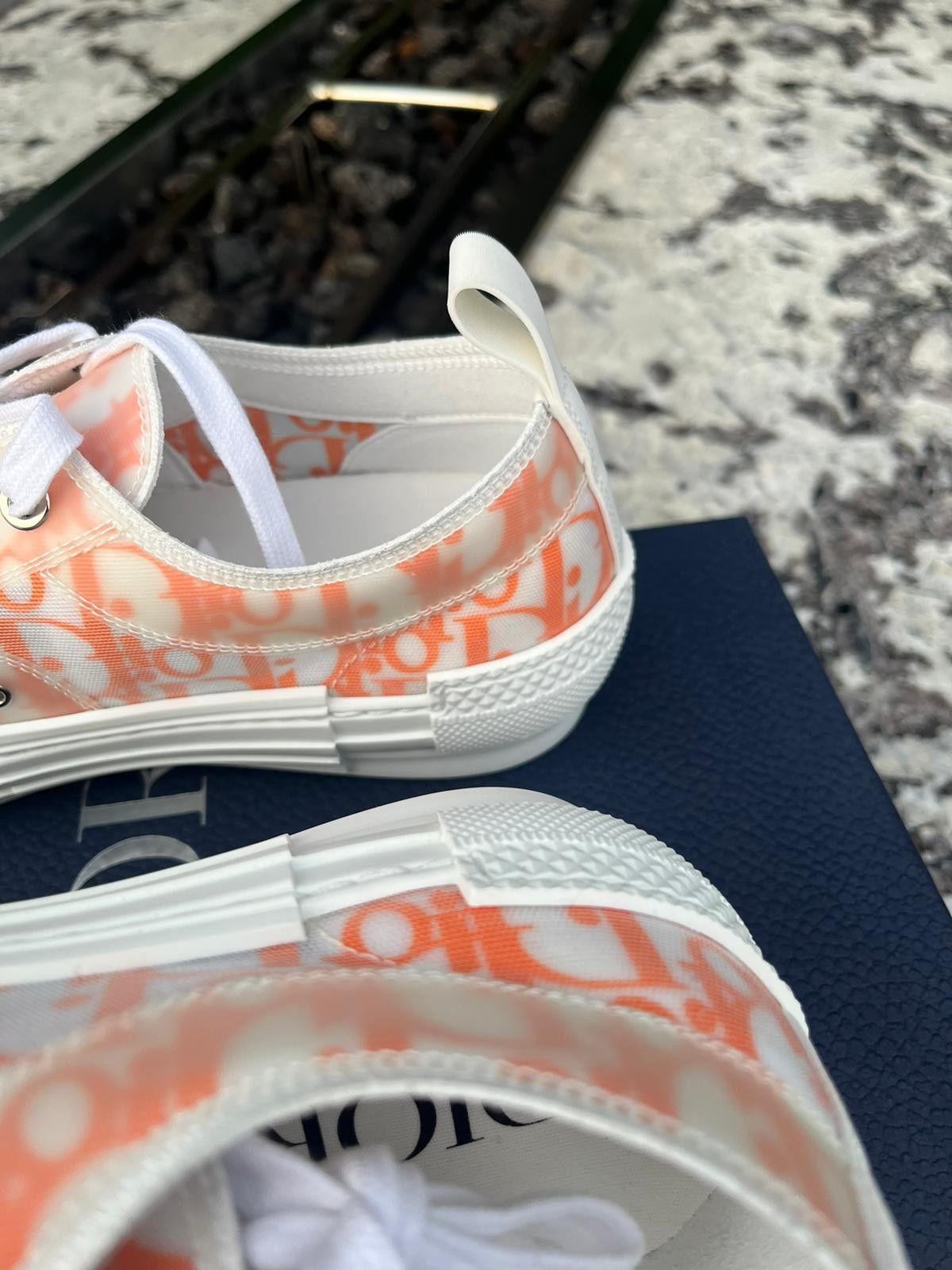 Dior B23 LT Oblique Low Top Sneakers in Orange Size US 12 / EU 45 - 11 Thumbnail