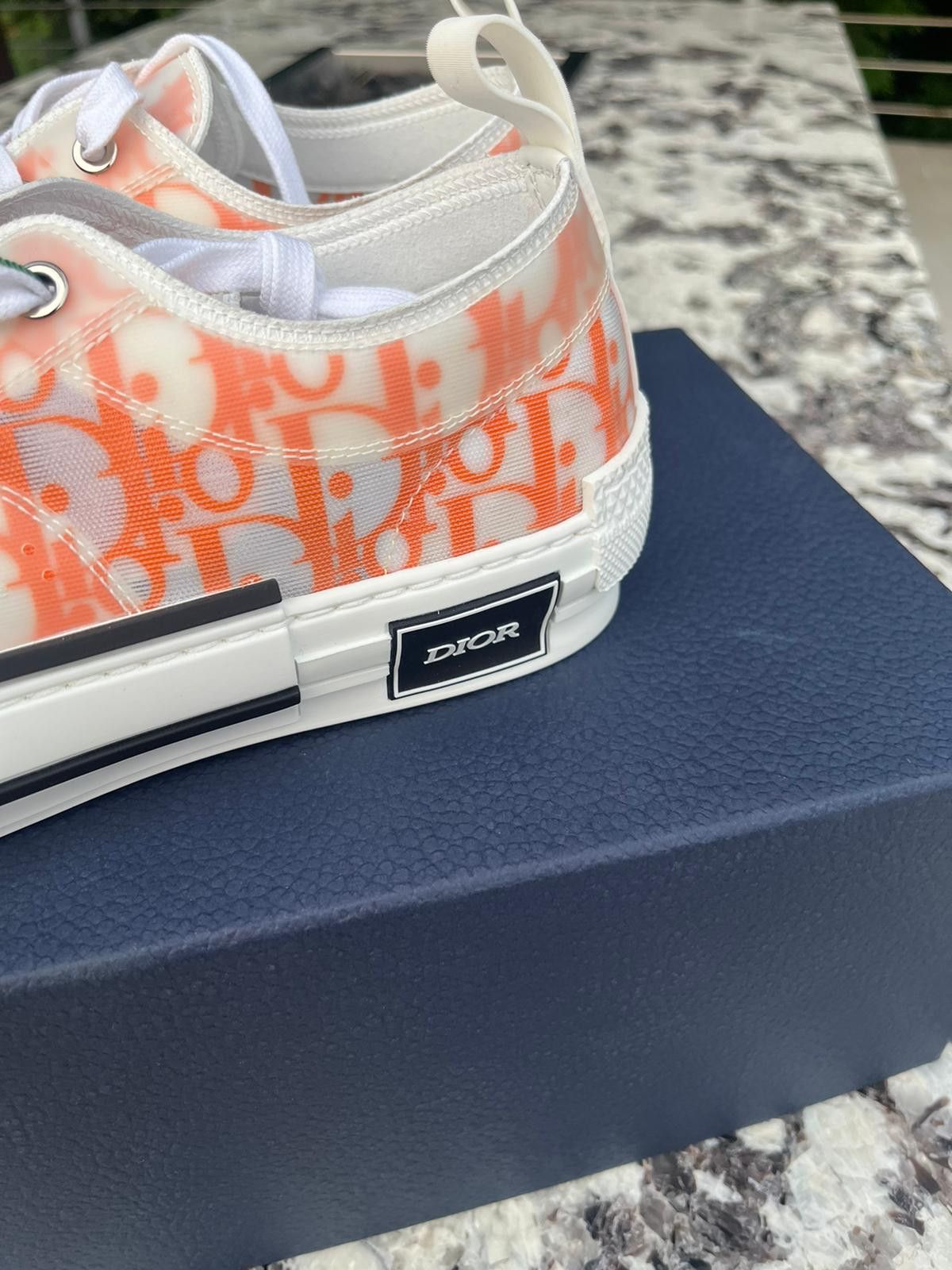 Dior B23 LT Oblique Low Top Sneakers in Orange Size US 12 / EU 45 - 9 Thumbnail