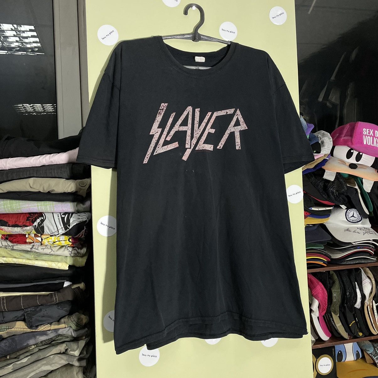 Vintage Vintage Slayer Band Graphic Tee Faded Black Grunge Punk L Size US L / EU 52-54 / 3 - 1 Thumbnail