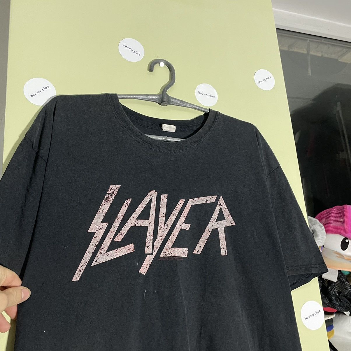 Vintage Vintage Slayer Band Graphic Tee Faded Black Grunge Punk L Size US L / EU 52-54 / 3 - 2 Thumbnail