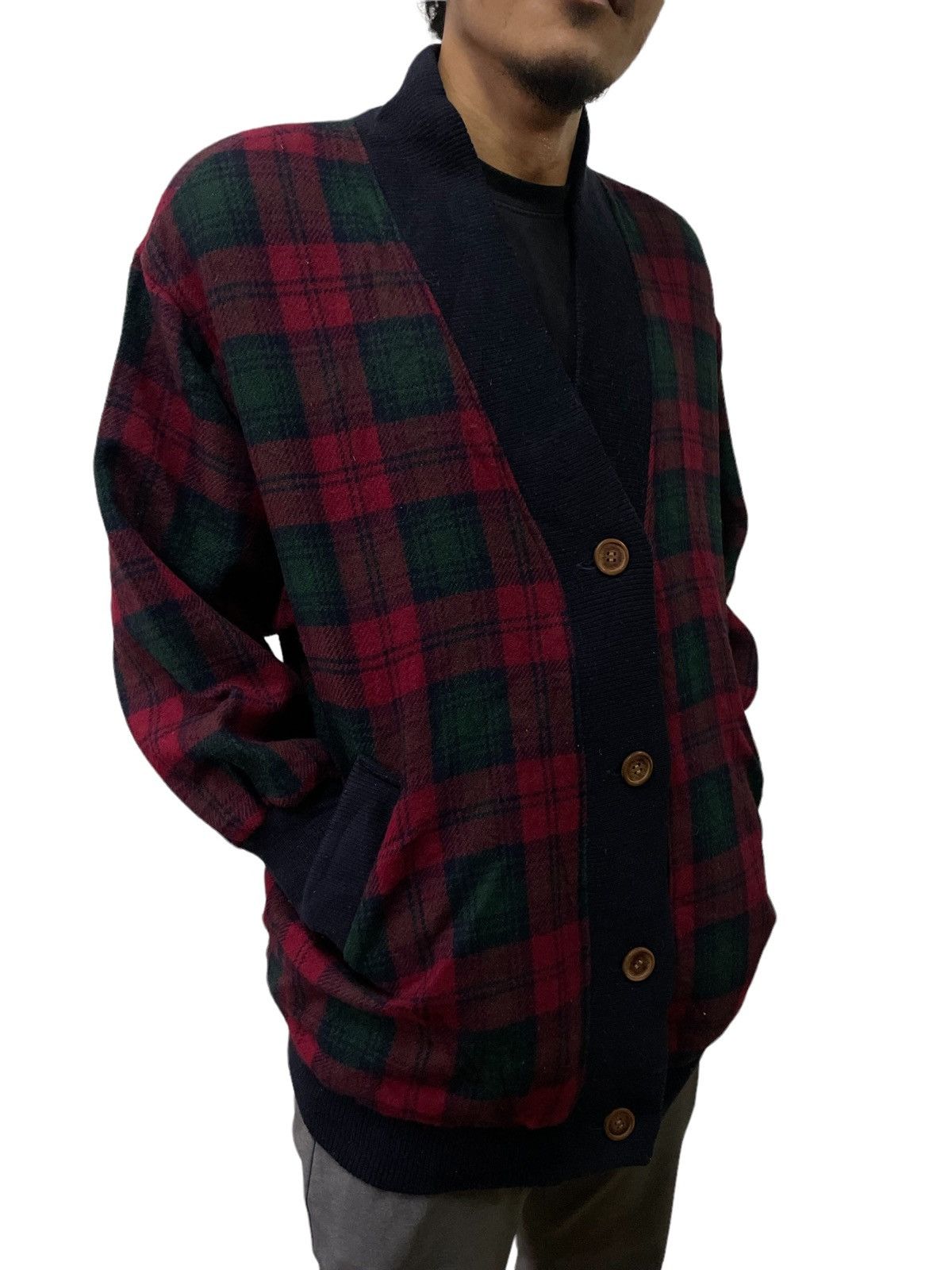 Japanese Brand Vintage Japanese Natuhara Tartan Wool Cardigan Size M / US 6-8 / IT 42-44 - 11 Thumbnail