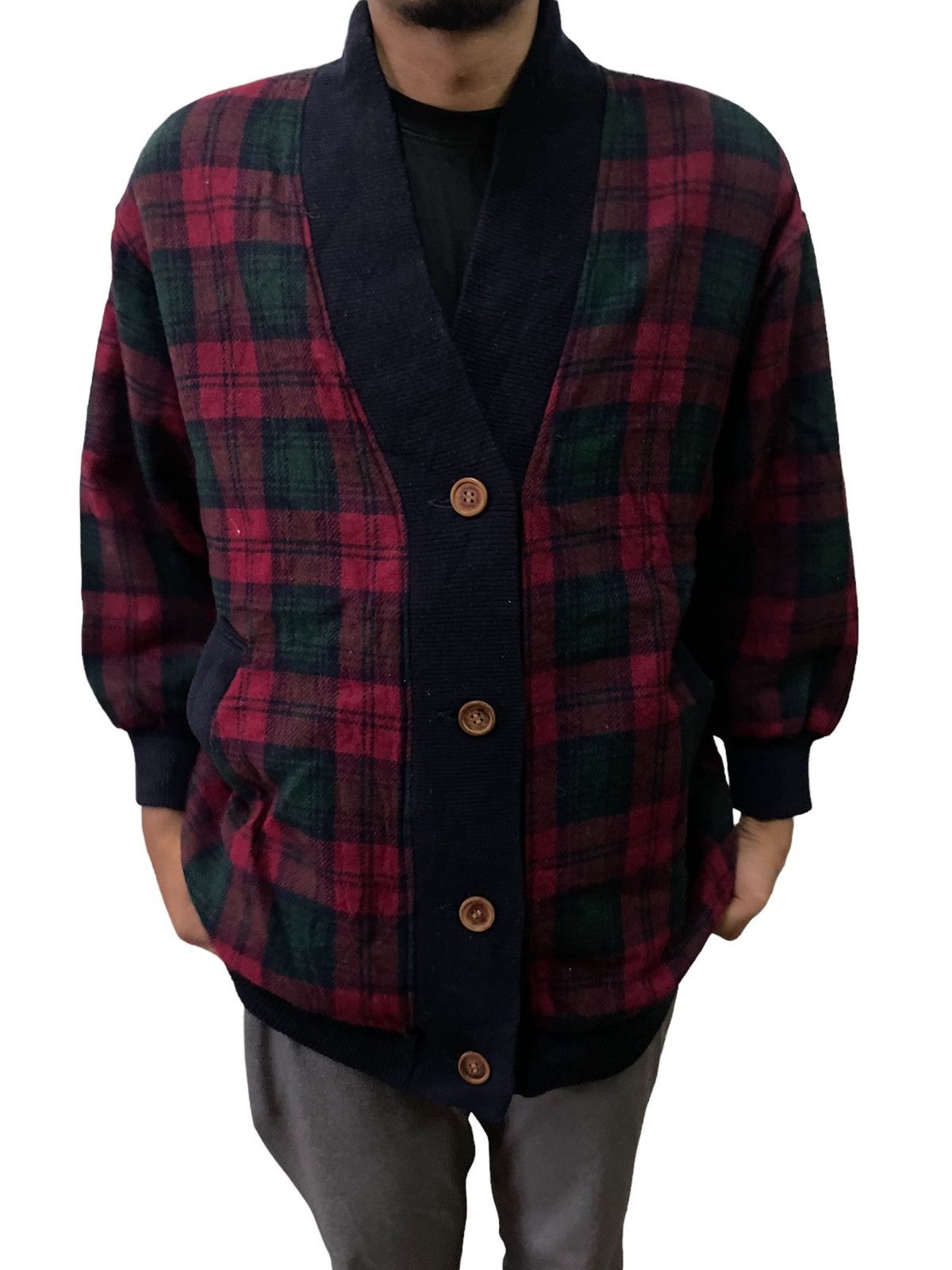Japanese Brand Vintage Japanese Natuhara Tartan Wool Cardigan Size M / US 6-8 / IT 42-44 - 10 Thumbnail