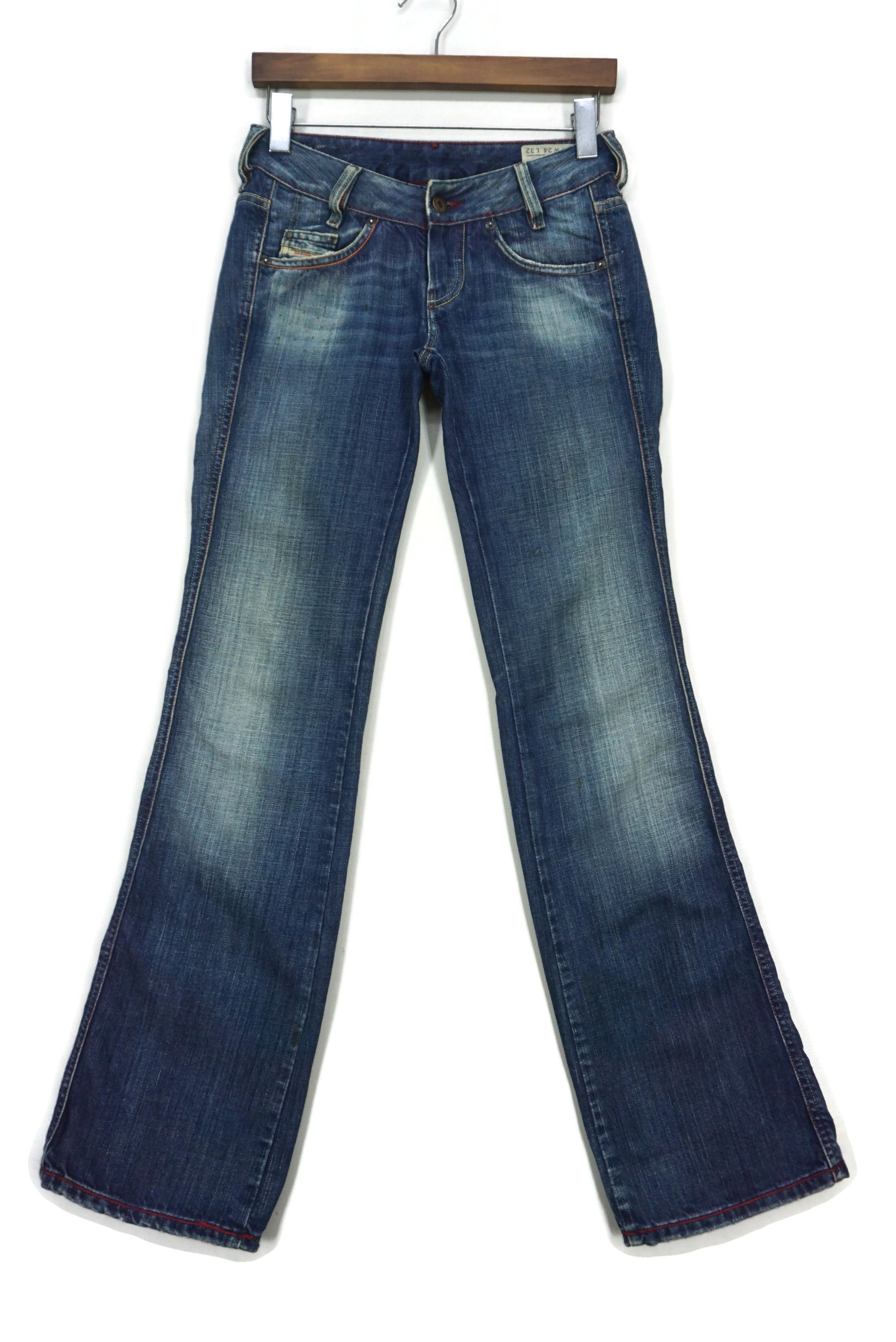 image of Diesel x Rodeo Low Rise Bootcut Jeans Ryoth Industry Flare Pants Italy in Blue, Women's (Size 24)